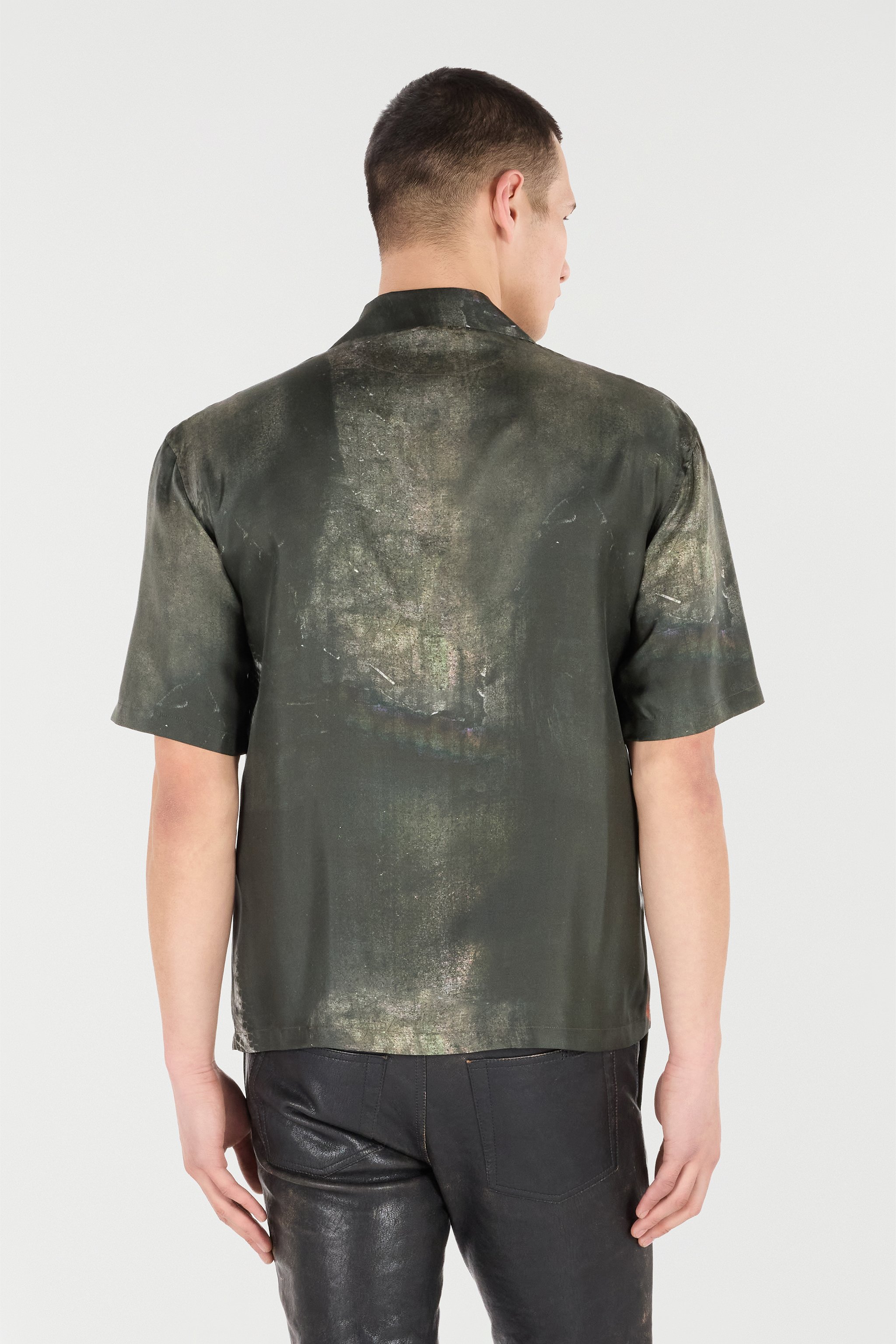 Silk Shirt With Roses And Snakes Print