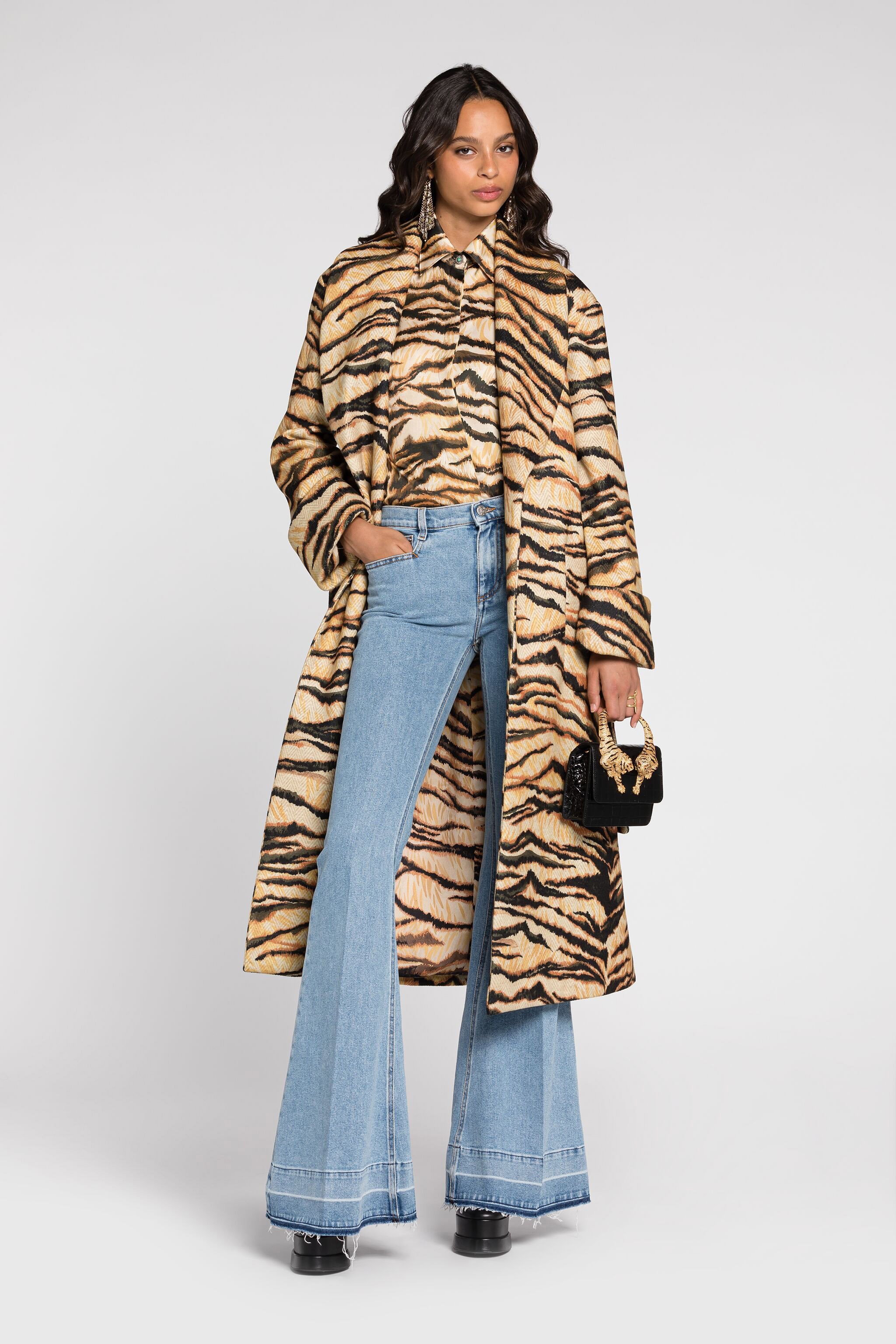 Shop Roberto Cavalli Flared Jeans In Light Blue