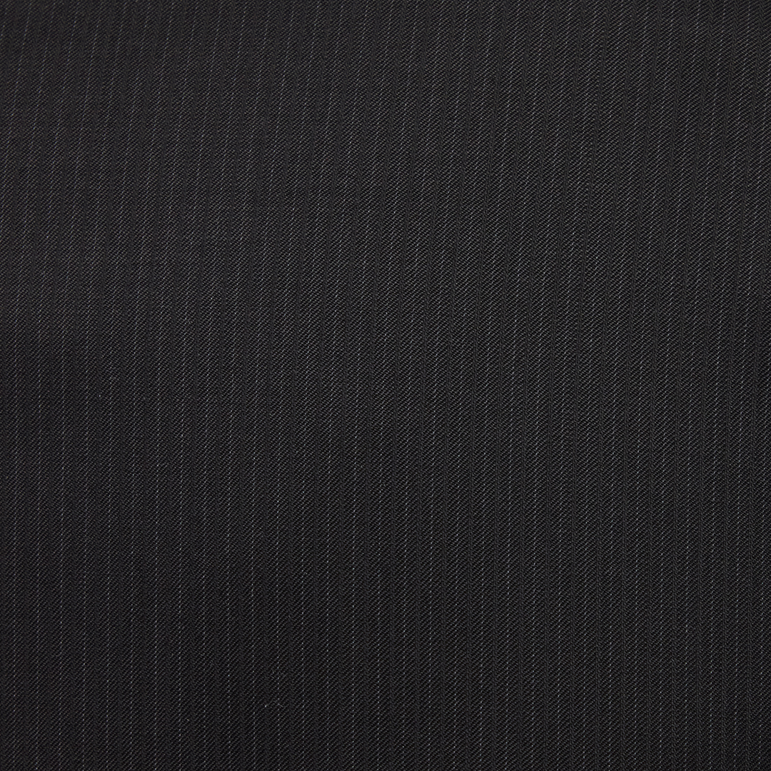 Black Pinstripe Double-Breasted Wool Suit
