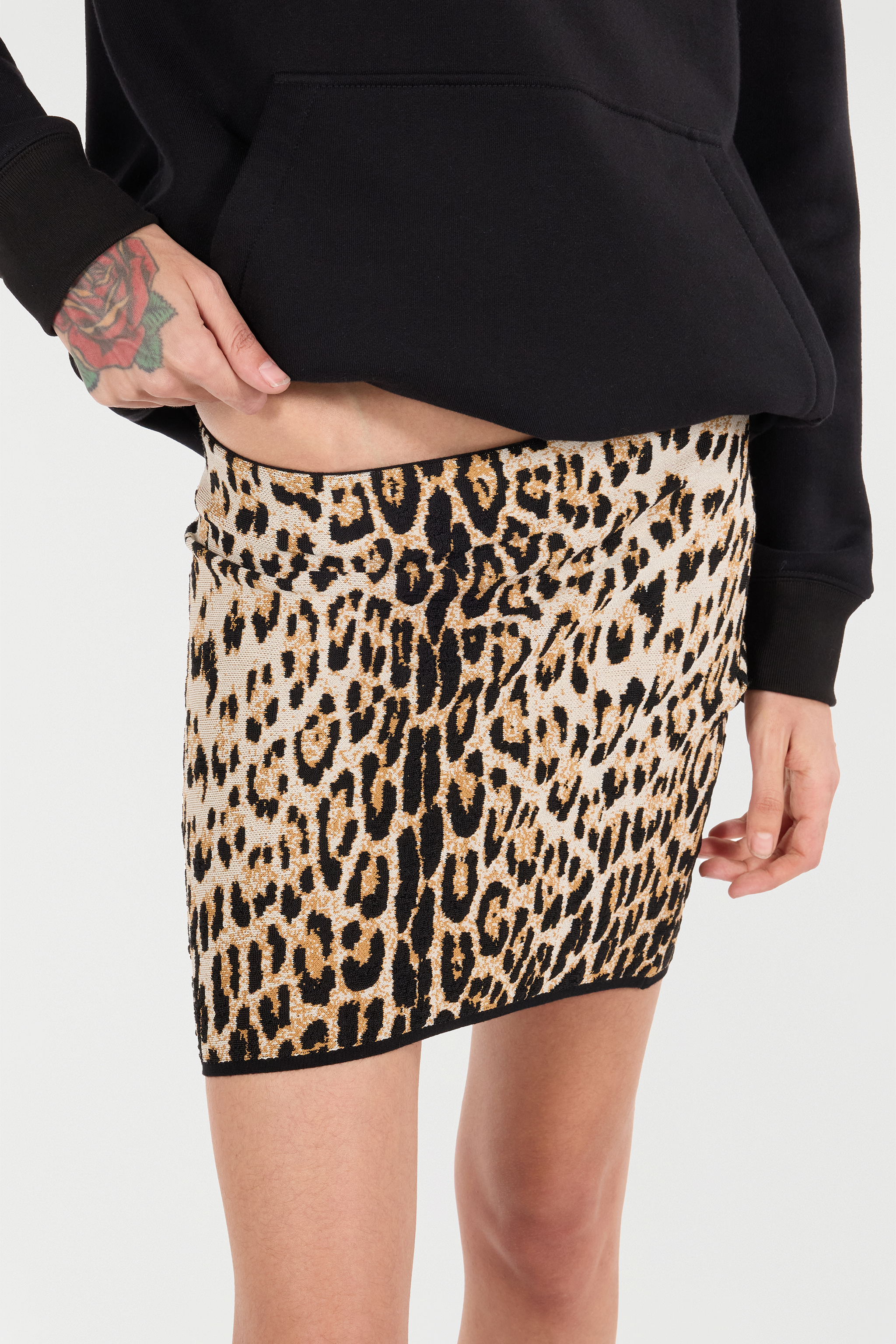 Miniskirt With Jaguar Skin Print