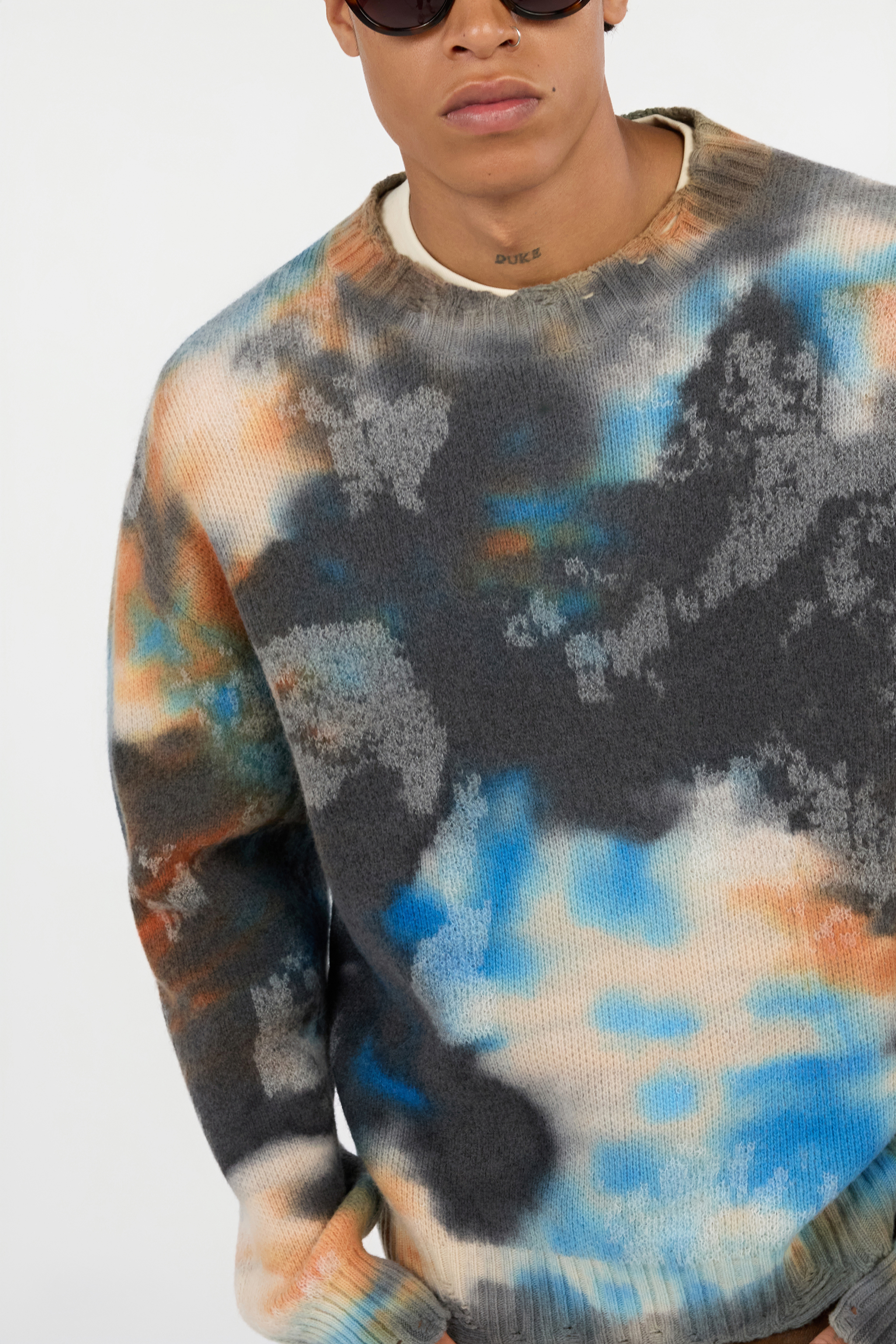 Rusty Stain Print Sweater