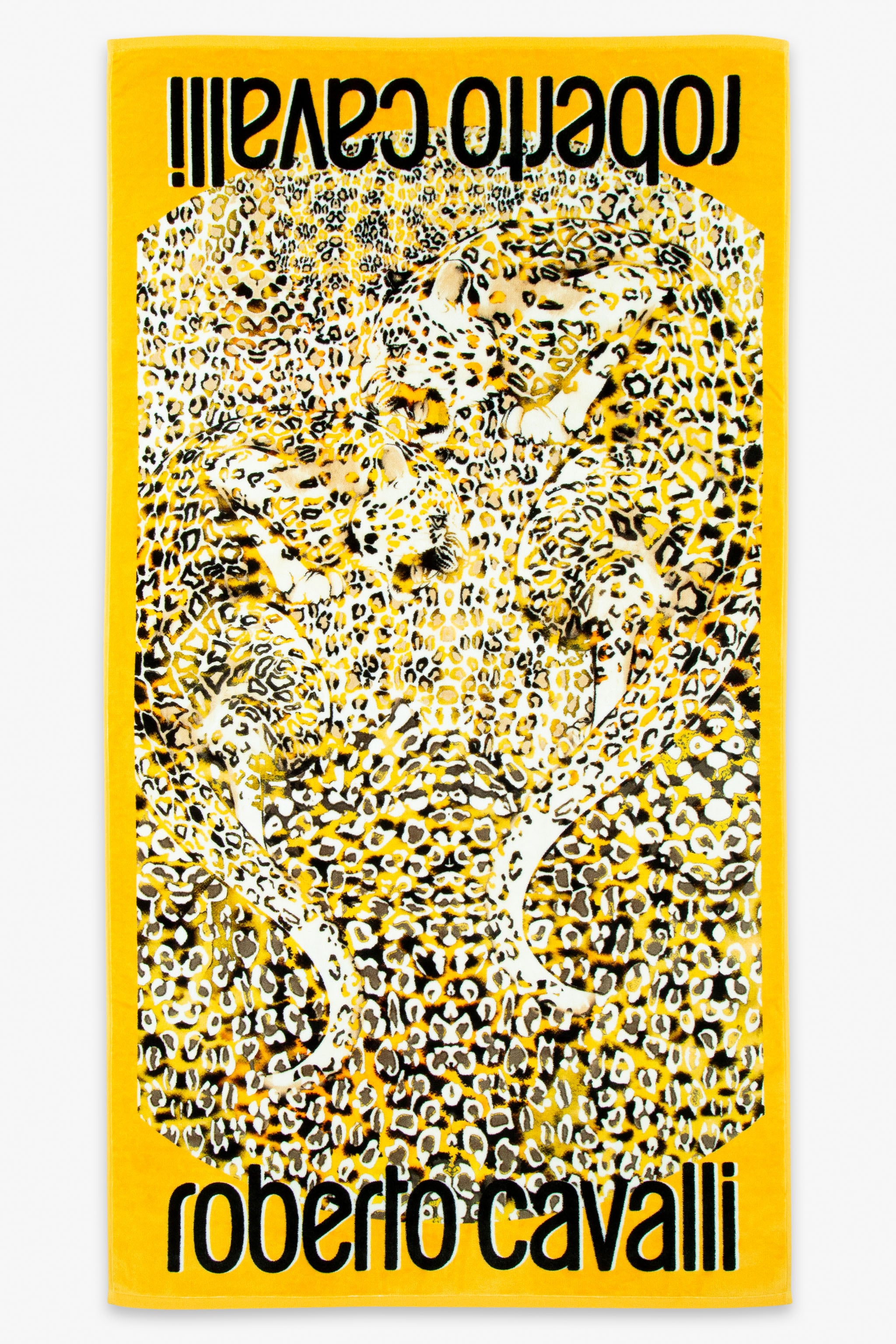 Roberto Cavalli Leo Camouflage Print Beach Towel