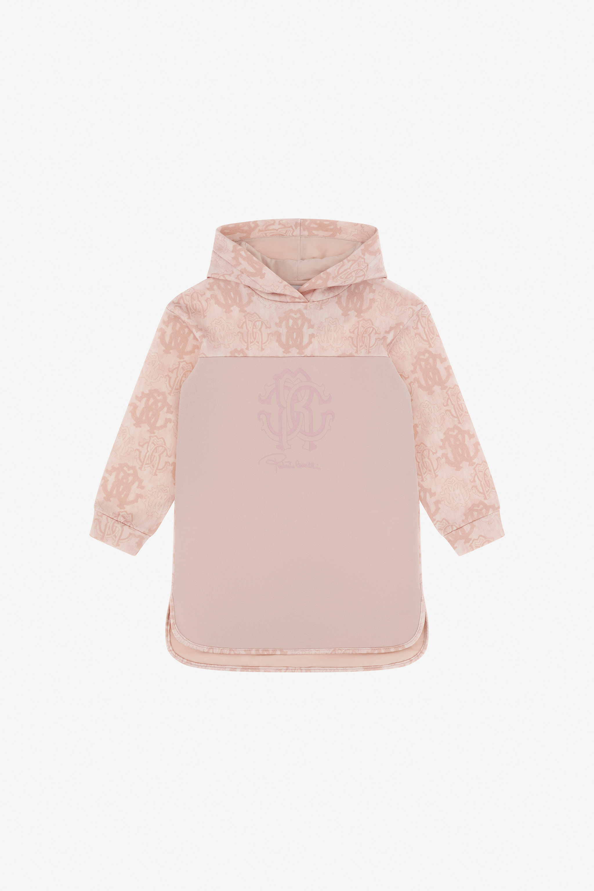 Roberto Cavalli Girls Pink Monogram Hoodie - Ready To Wear