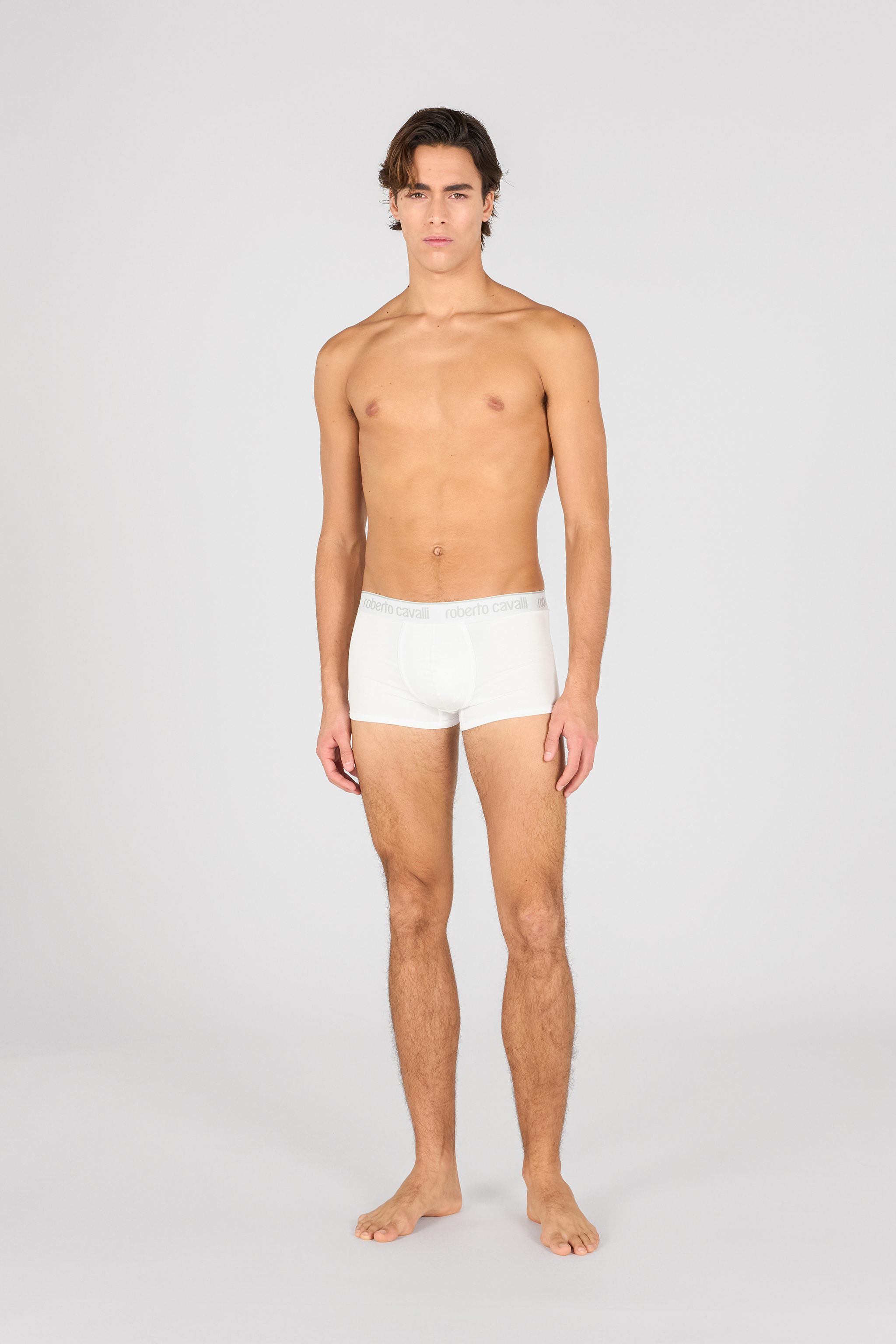 Roberto Cavalli Logo Boxer Shorts In White