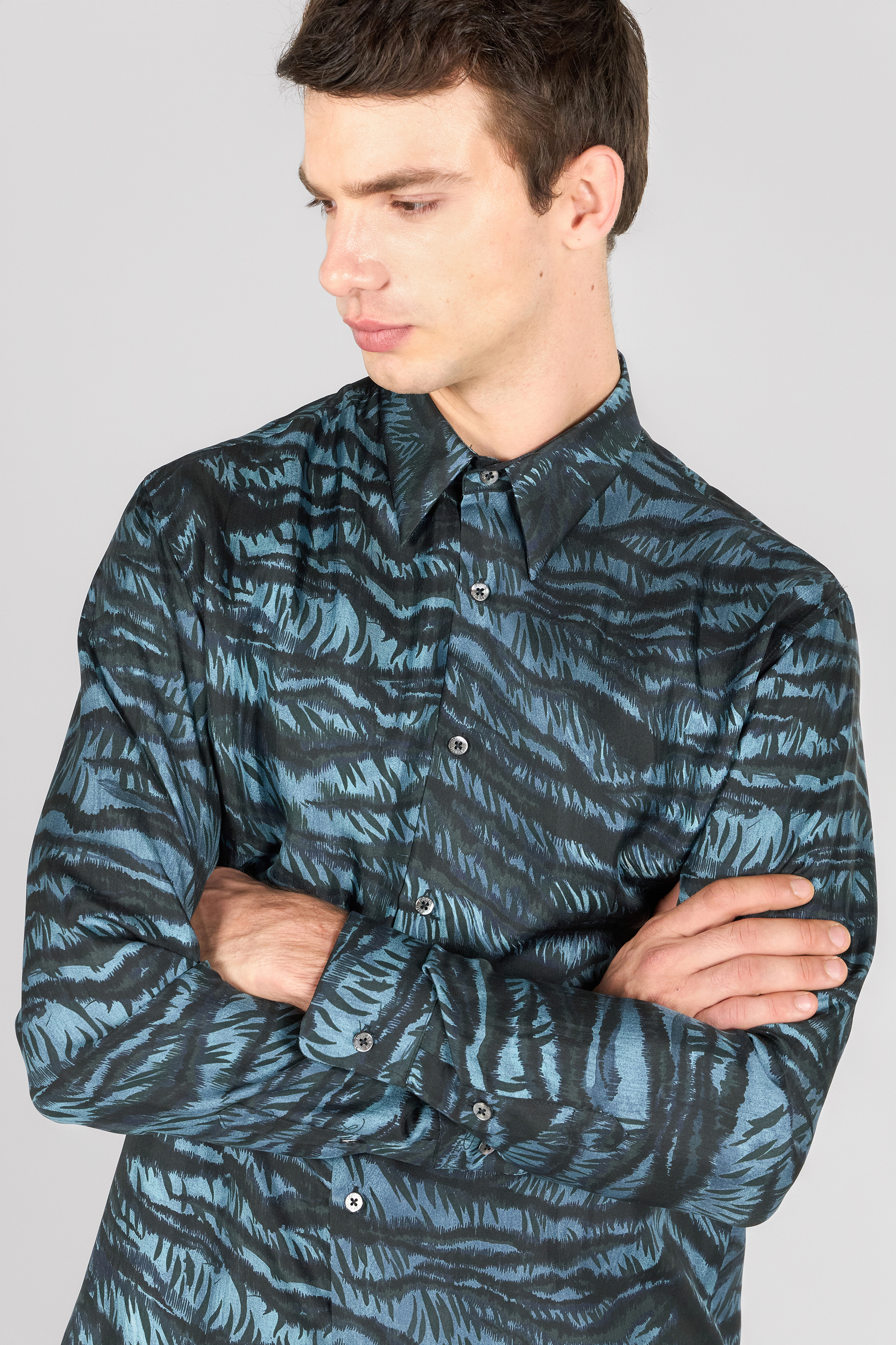 Roberto Cavalli Tiger Skin Print Shirt