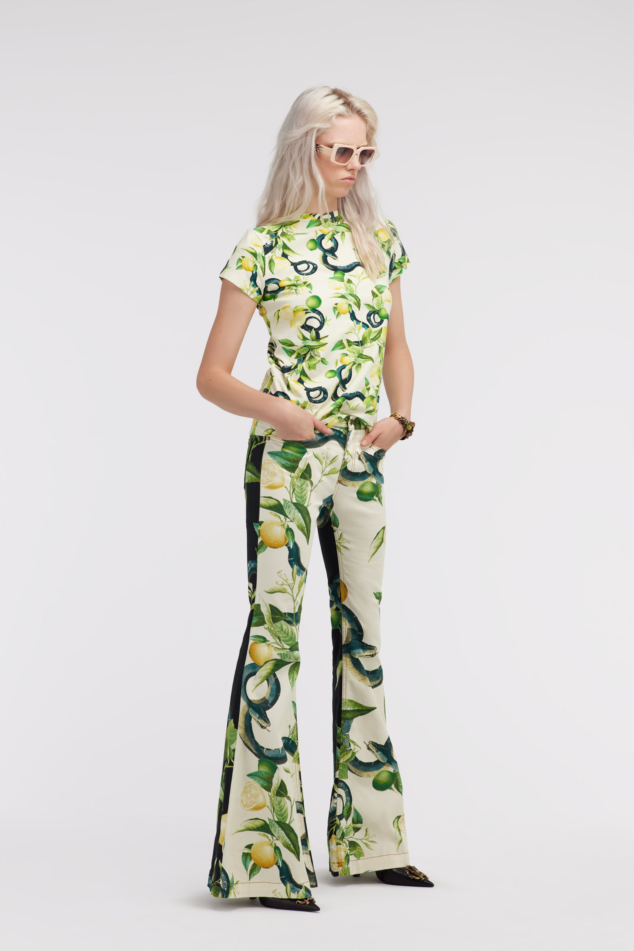 ROBERTO CAVALLI LEMON PRINT T-SHIRT