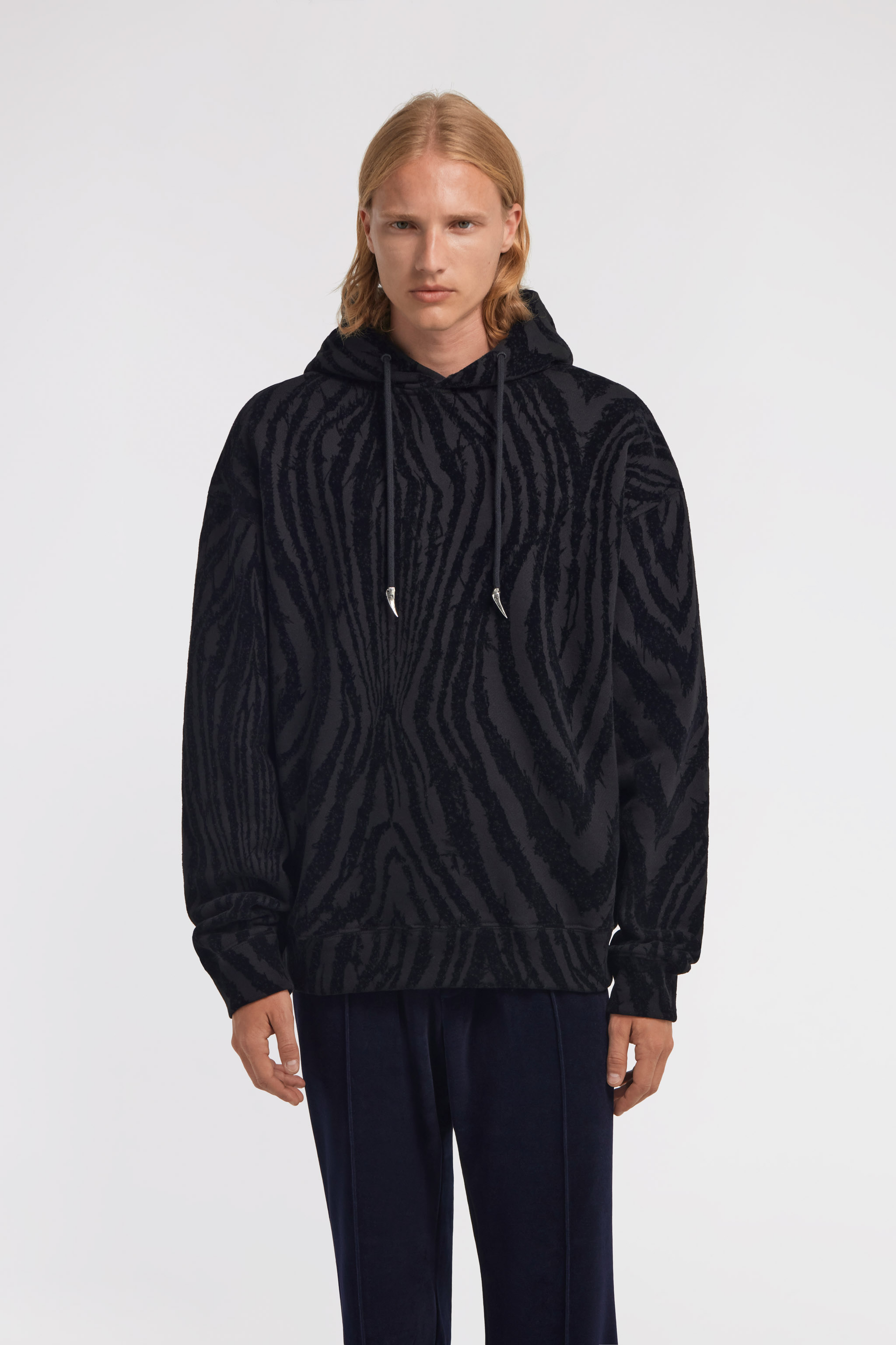 Roberto Cavalli Zebra Print Sweatshirt In Black