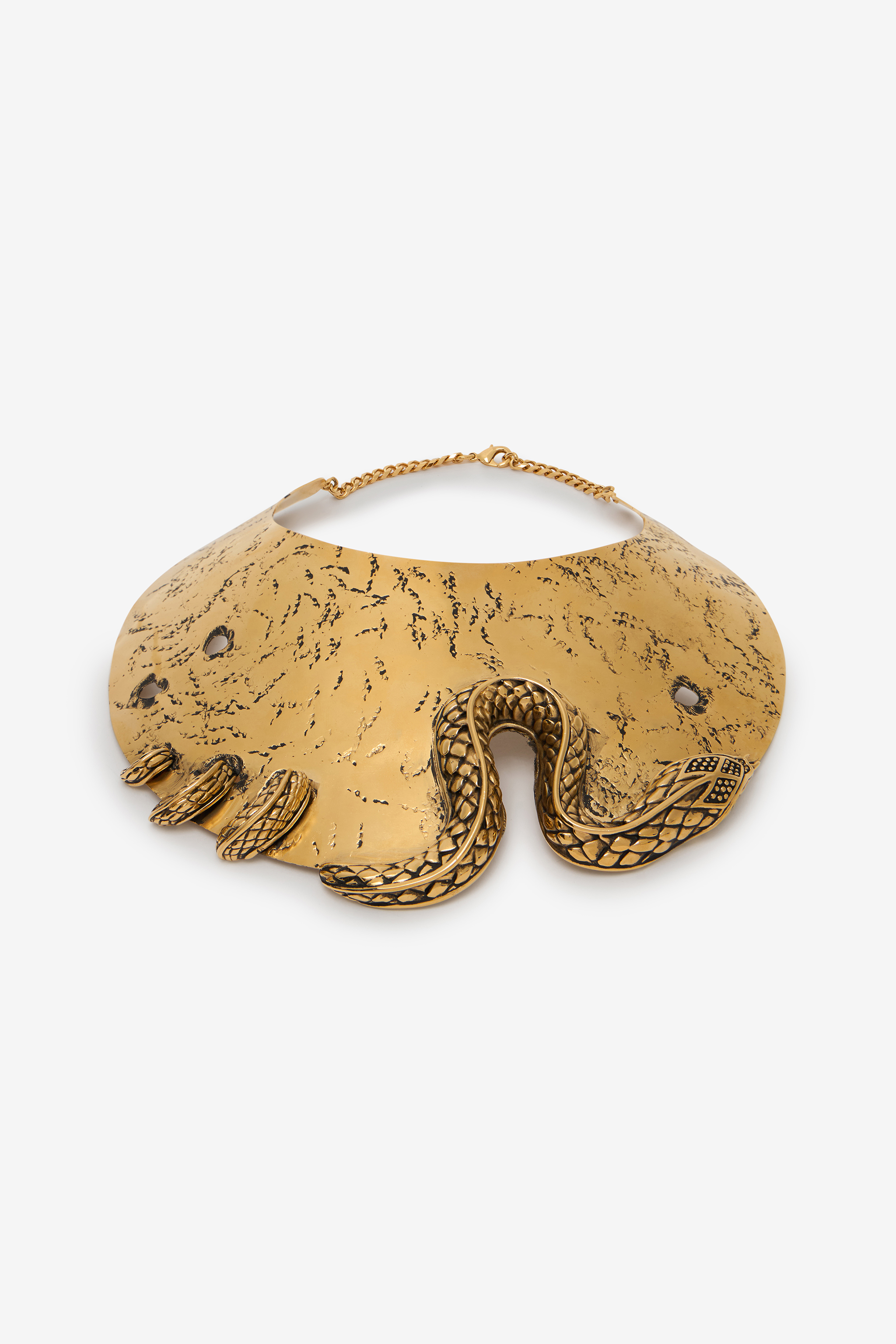 Roberto Cavalli Women's Gold Antique Choker Necklace With Snake - Fashion Jewelry Old