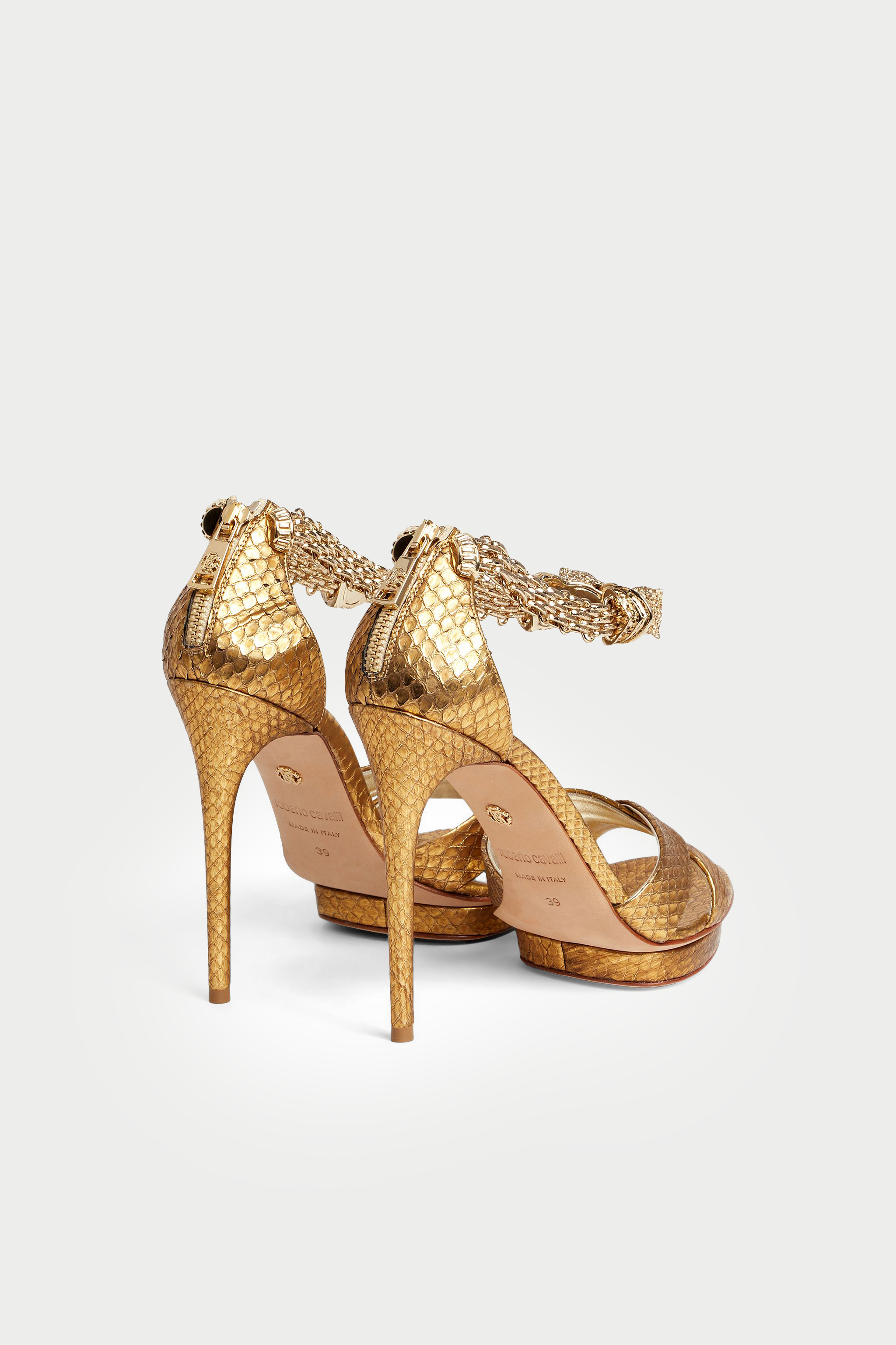 ROBERTO CAVALLI SANDALEN MIT PANTHERKOPF 