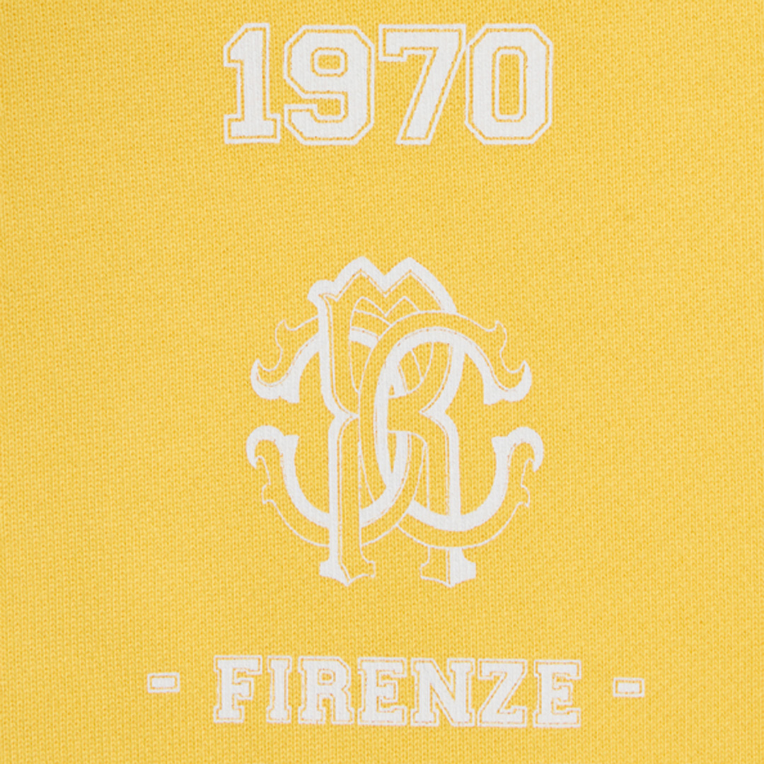 Roberto Cavalli Yellow Sweatshirt With Logo Print In Yellow