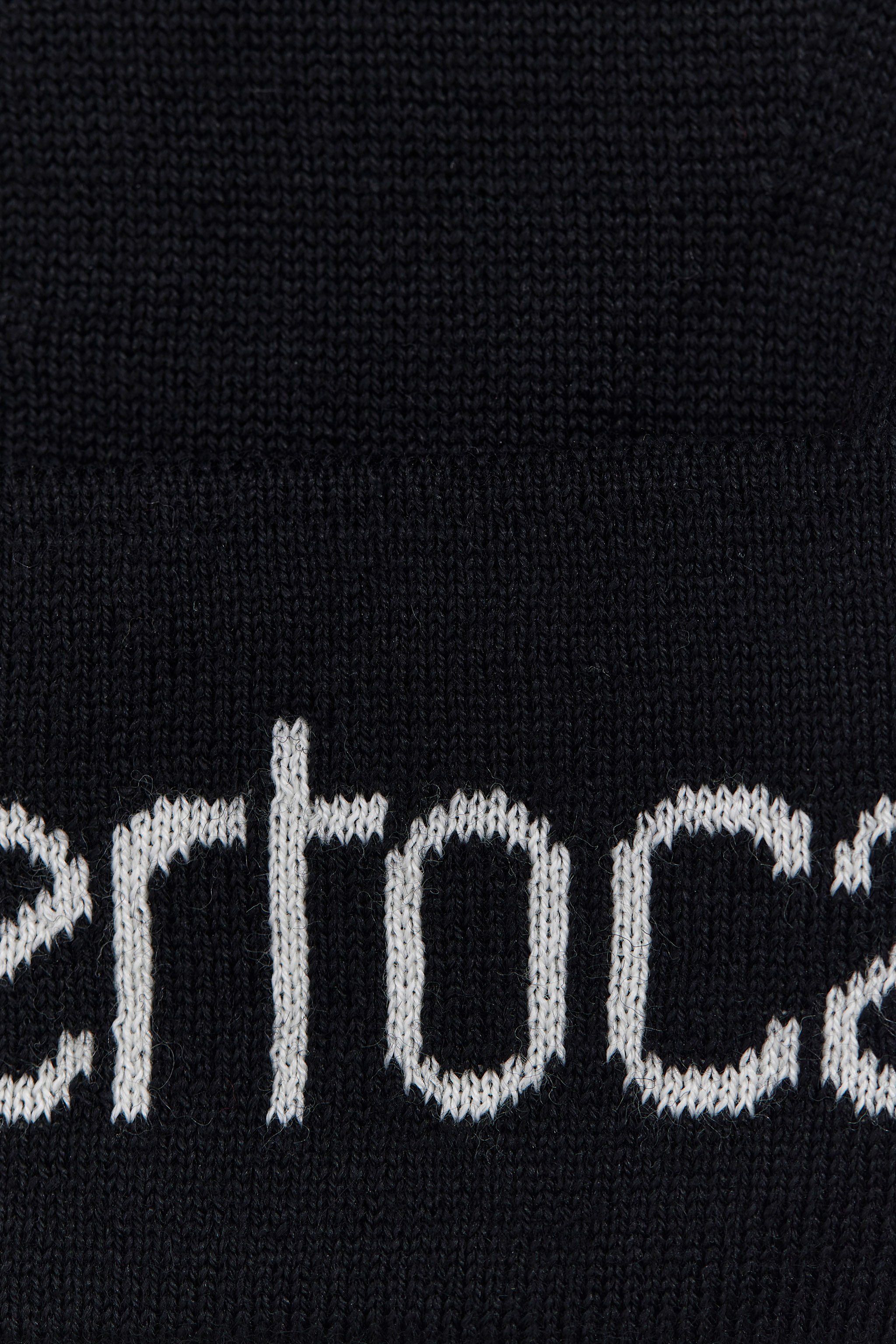 Roberto Cavalli Wool Blend Gloves With Logo In Black & White
