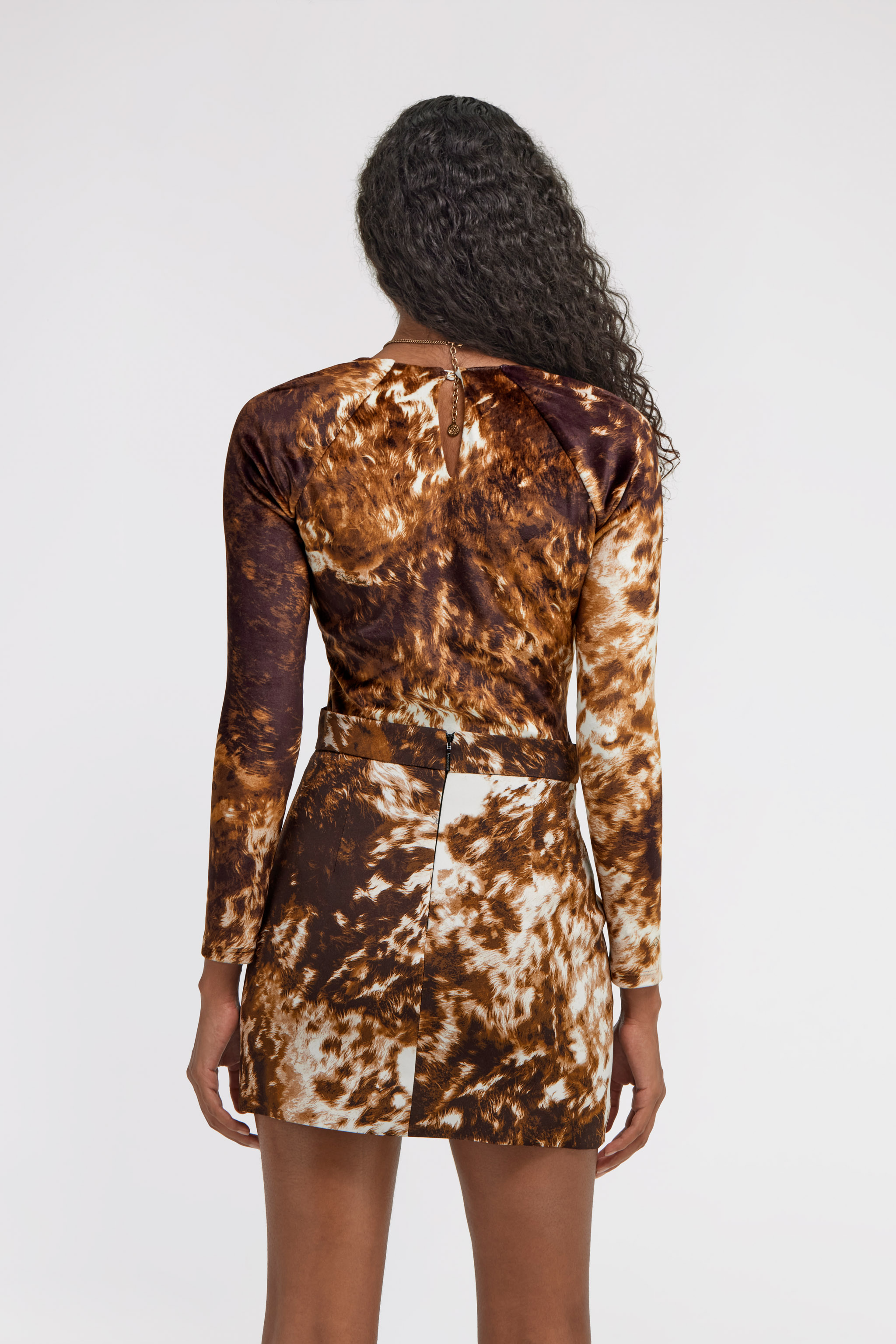 Roberto Cavalli Appaloosa Print Top In Brown