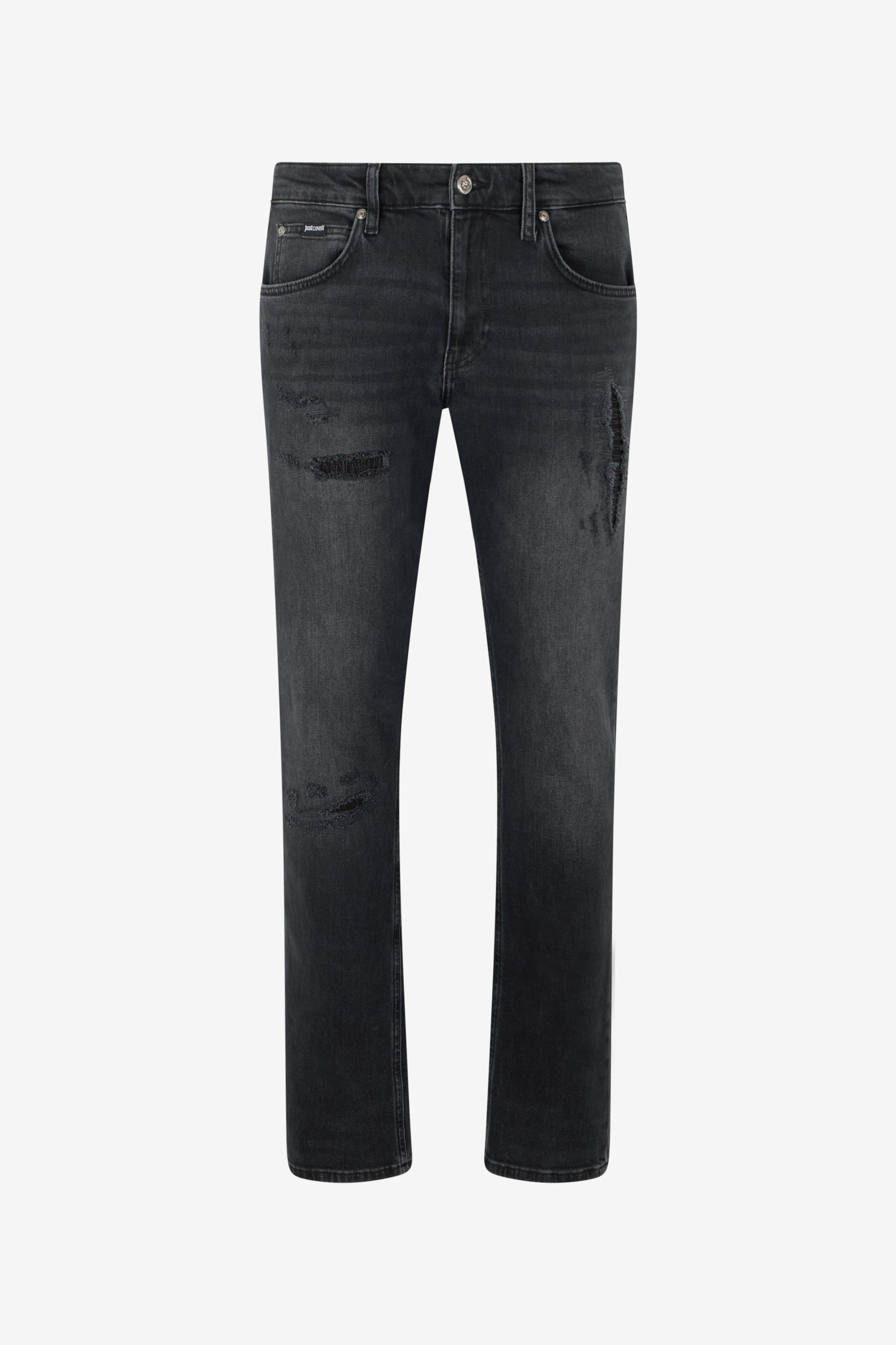 Roberto Cavalli Grey Denim Trousers
