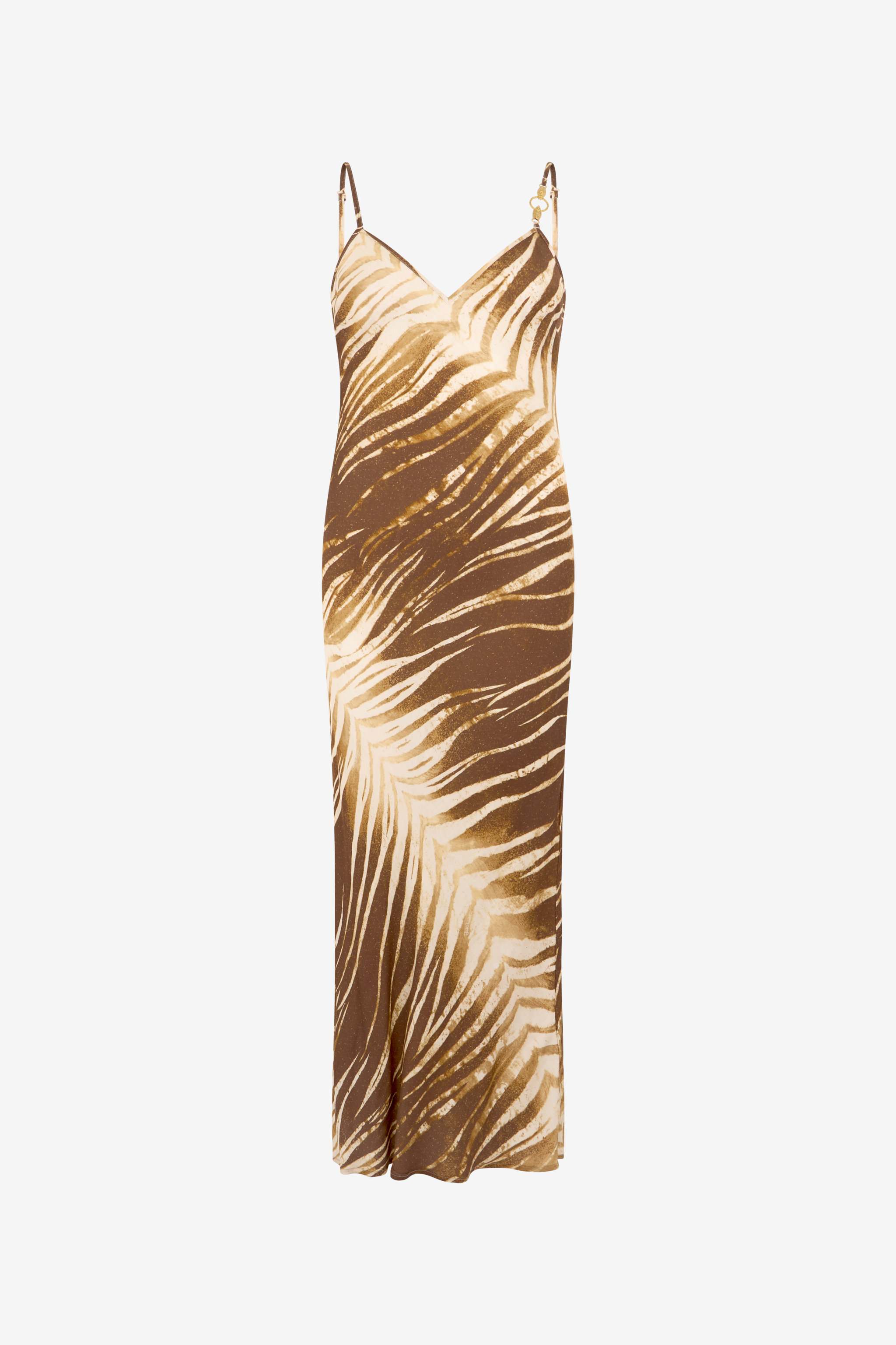 Roberto Cavalli Women's Natural Barb Print Dress - Clothing Sabbia