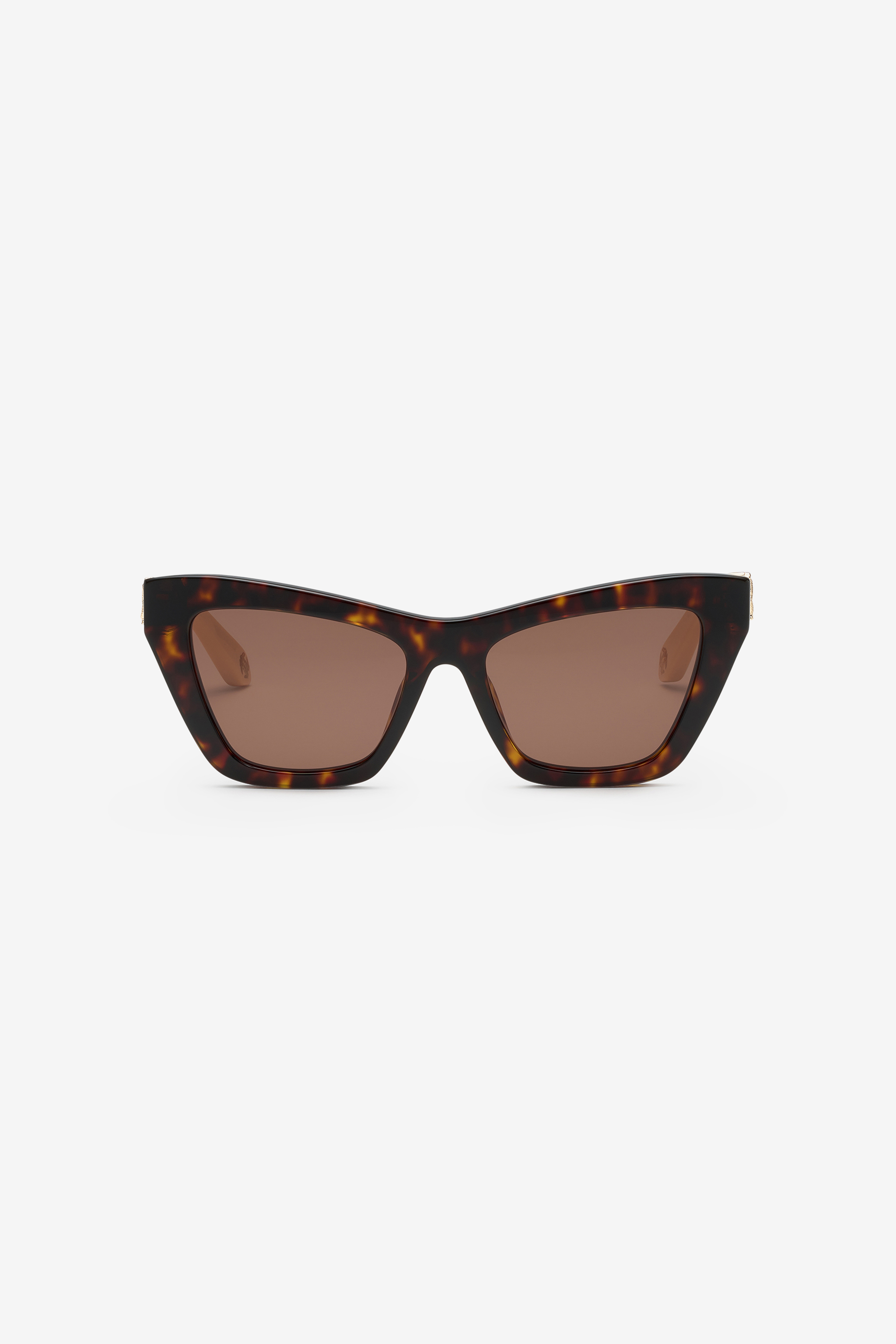 Roberto Cavalli Women's Sunglasses With Smooth Front And Matelassè Effect On Temples - Avana Lucida 743Y
