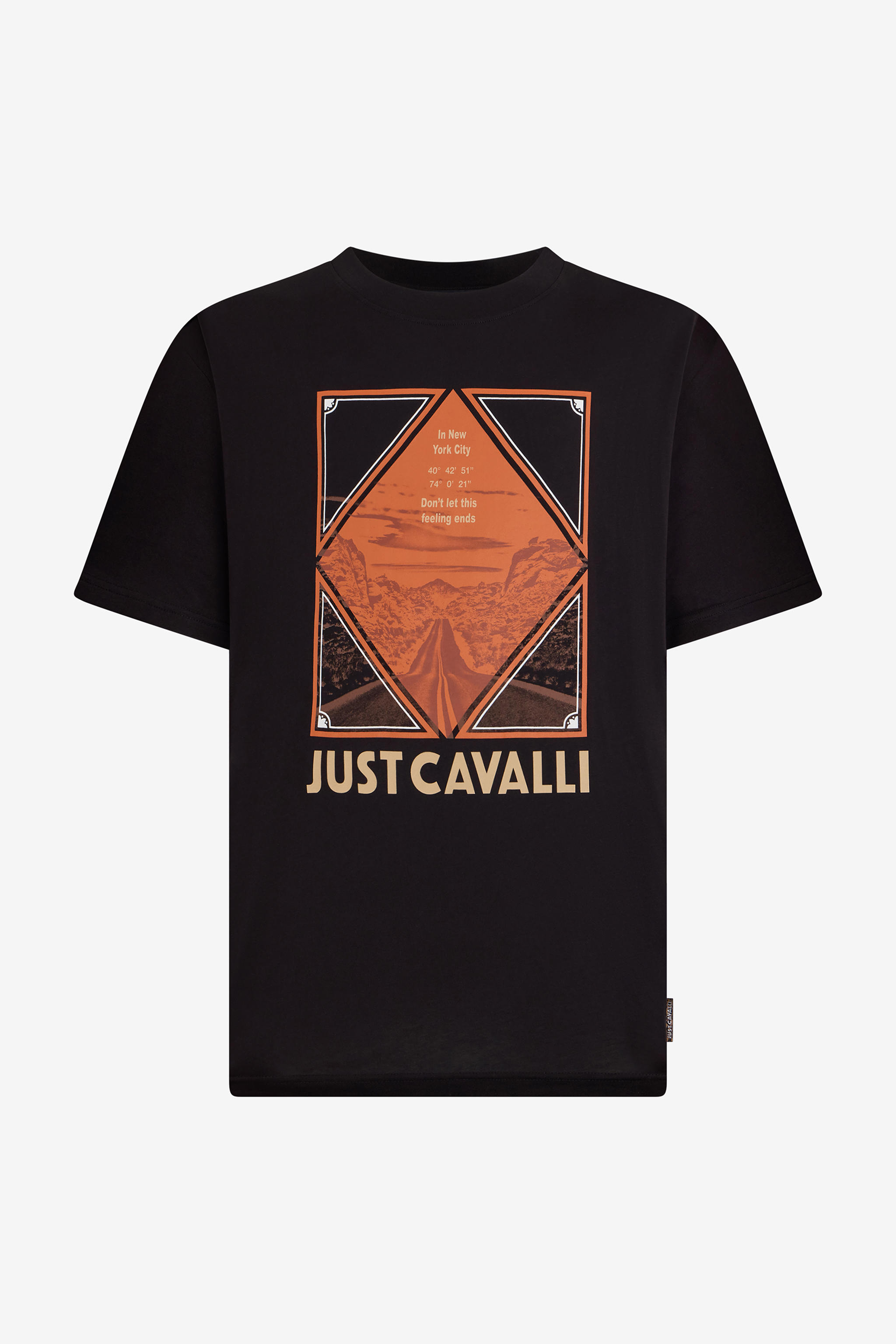 Black T-Shirt with Graphic and Logo