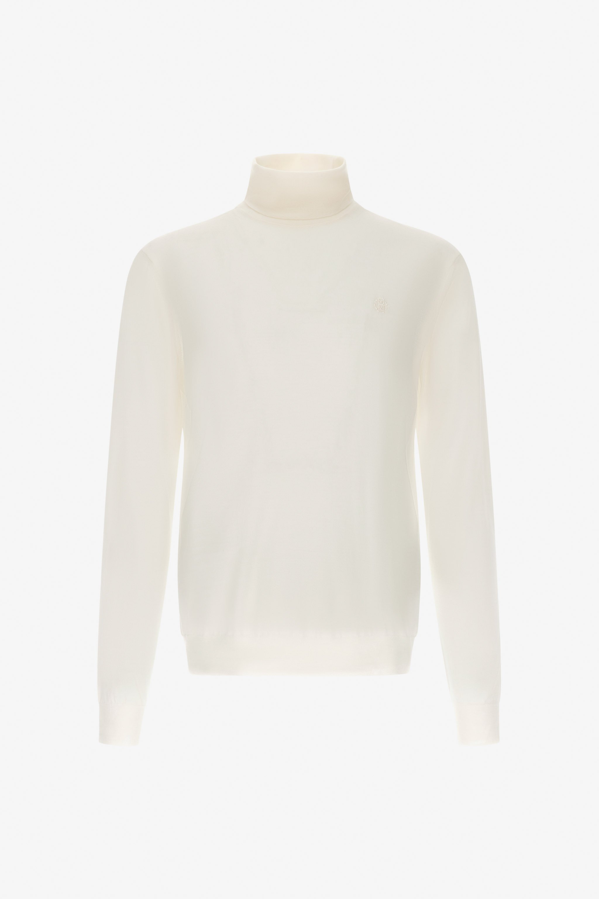 Roberto Cavalli Regular Turtleneck Sweater In White