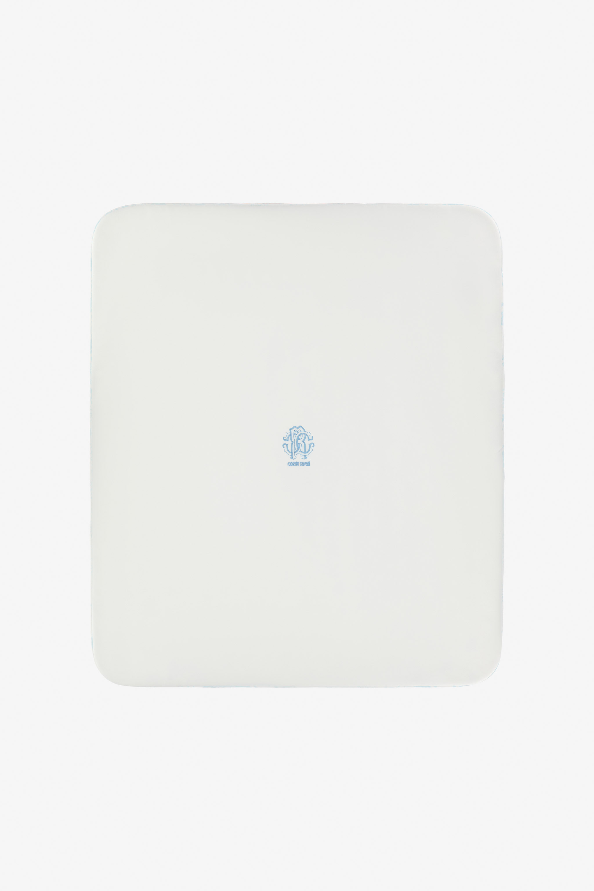 Roberto Cavalli Blanket With Rc Monogram In Light Blue