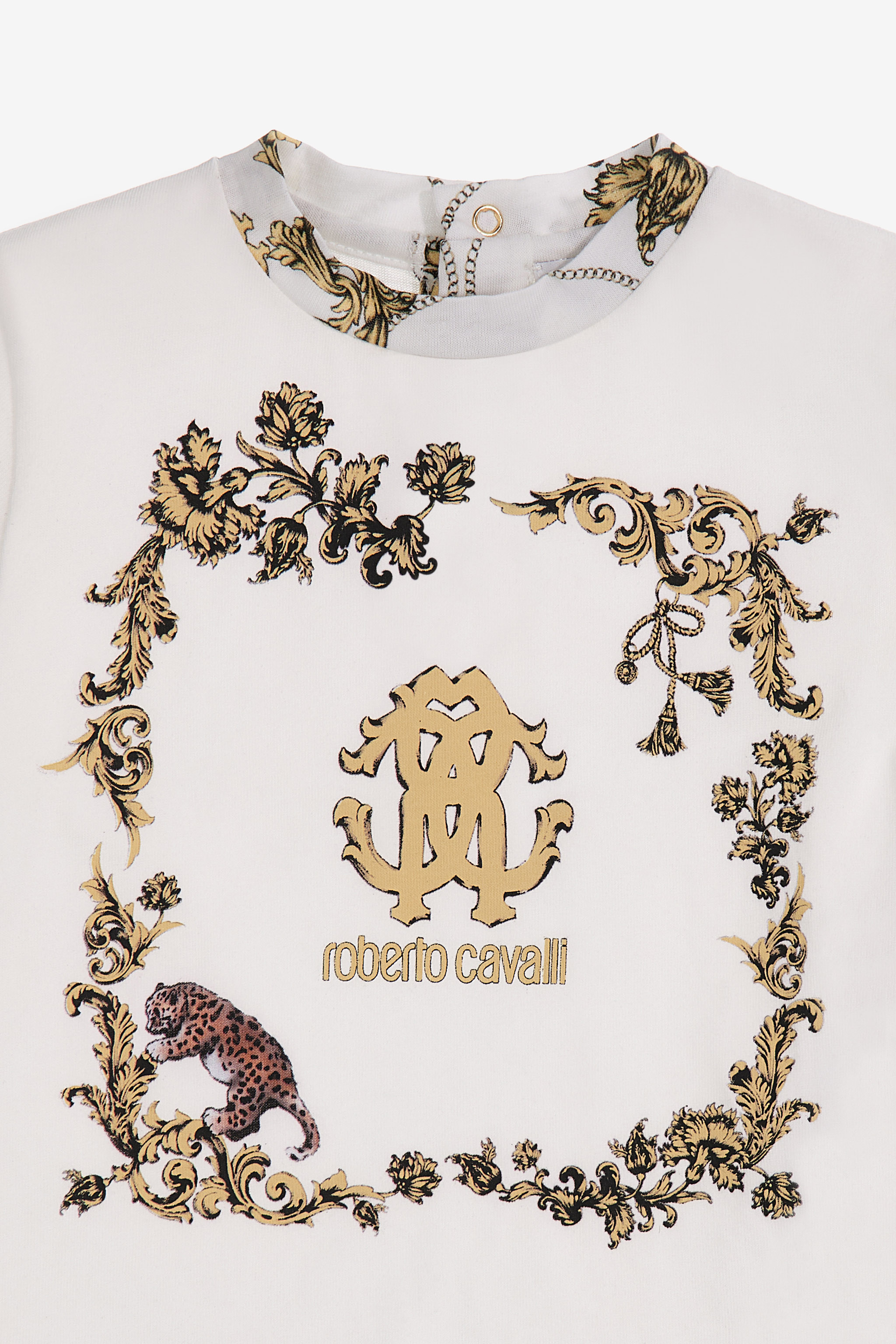 Roberto Cavalli Logo T-shirt In White