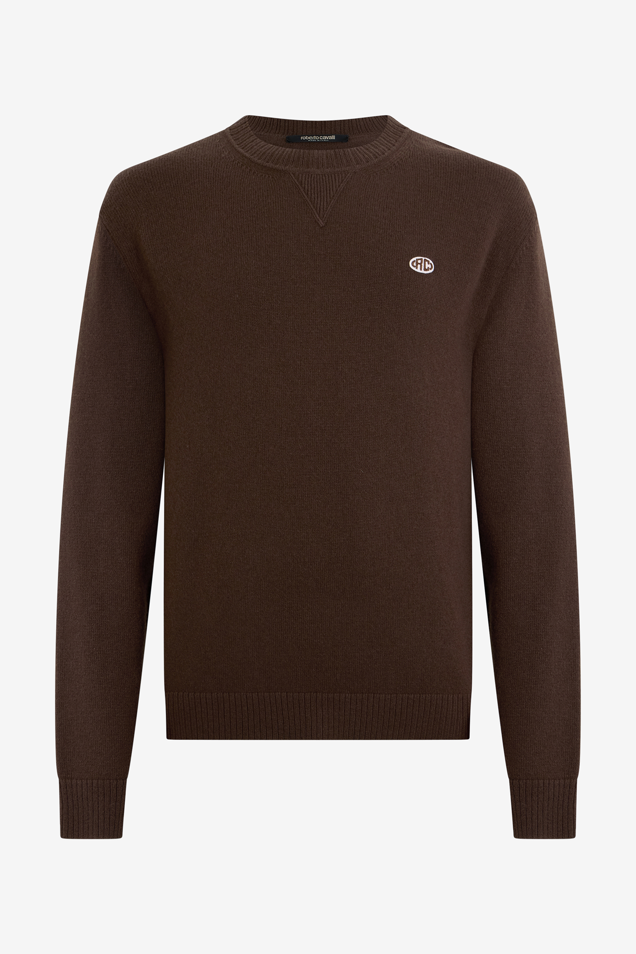 Chocolate sweater with RC monogram in CHOCOLATE for Men | Roberto
