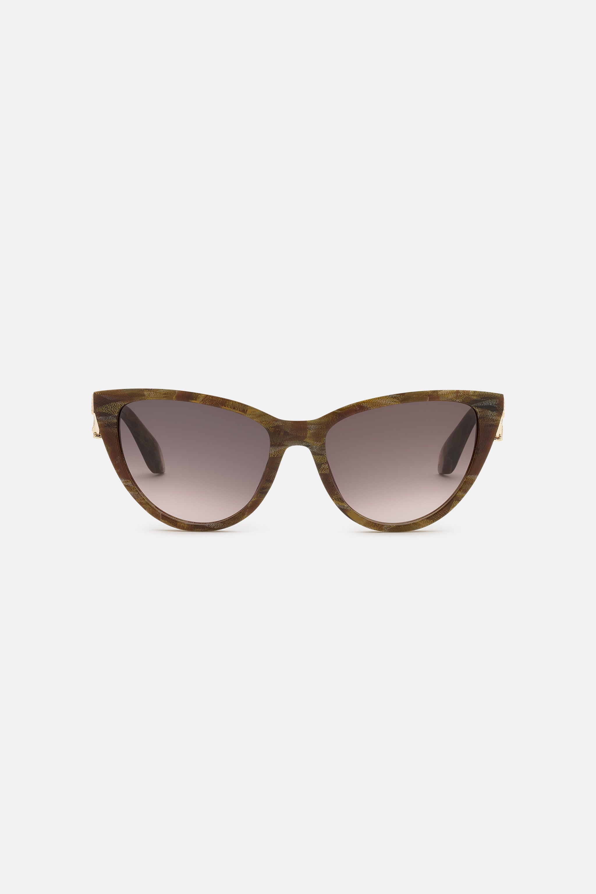 Roberto Cavalli Women's Brown Cat-Eye Sunglasses - Eyewear Stone Effect