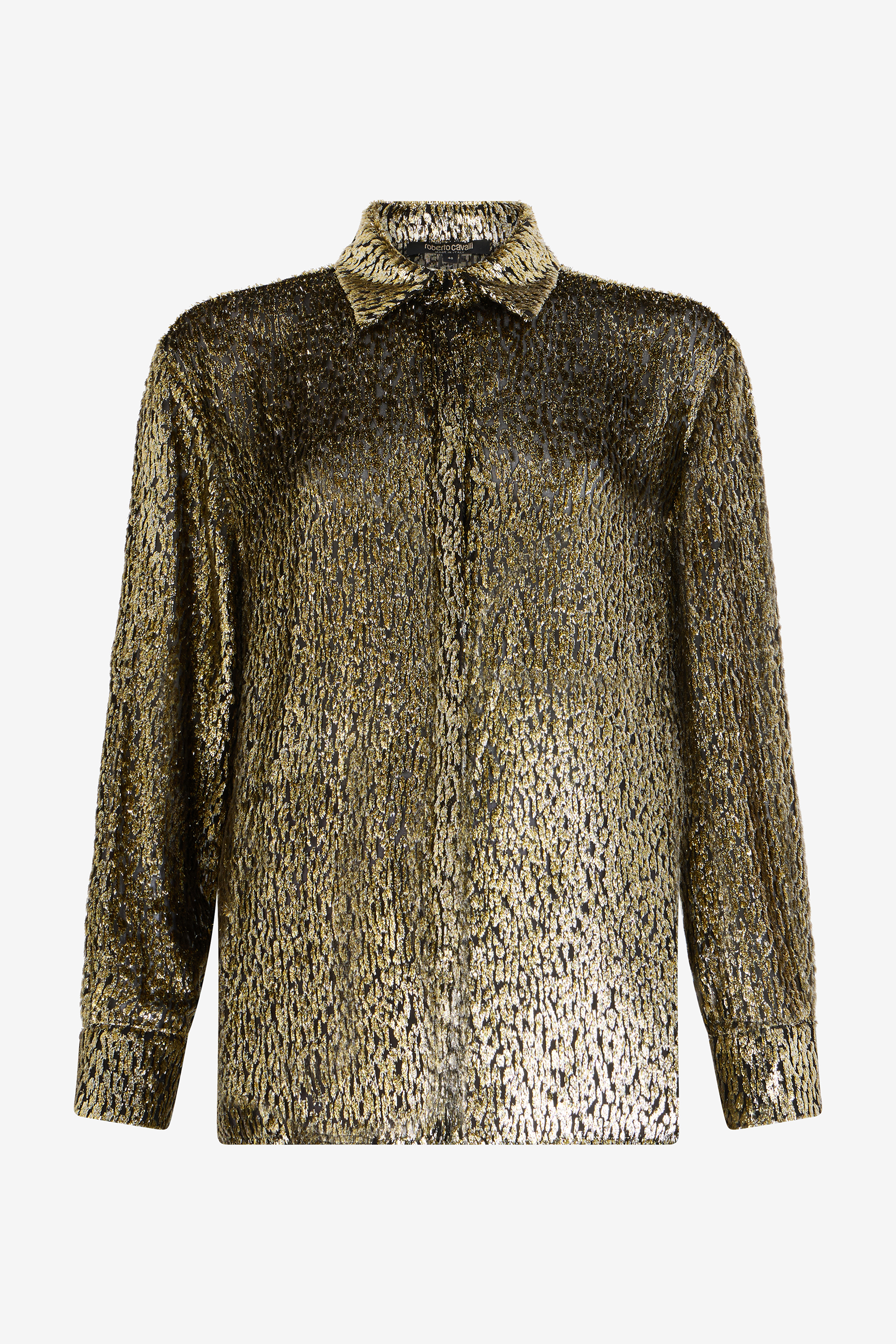 Roberto Cavalli Leopard Lamé Shirt
