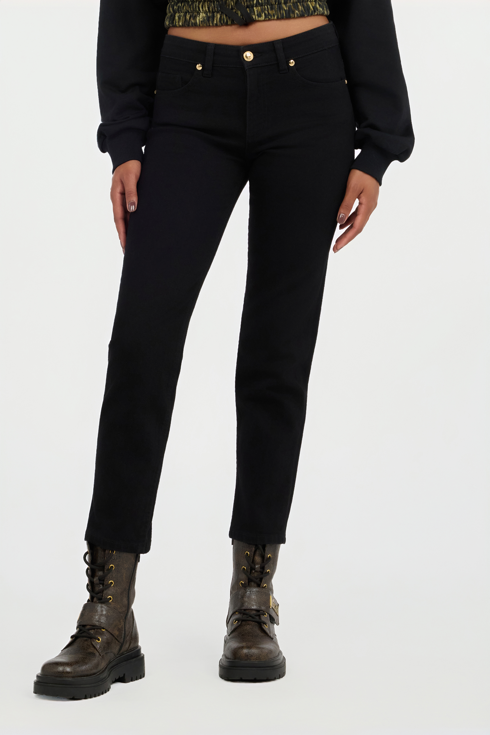 Roberto Cavalli Black Denim Jeans In Black