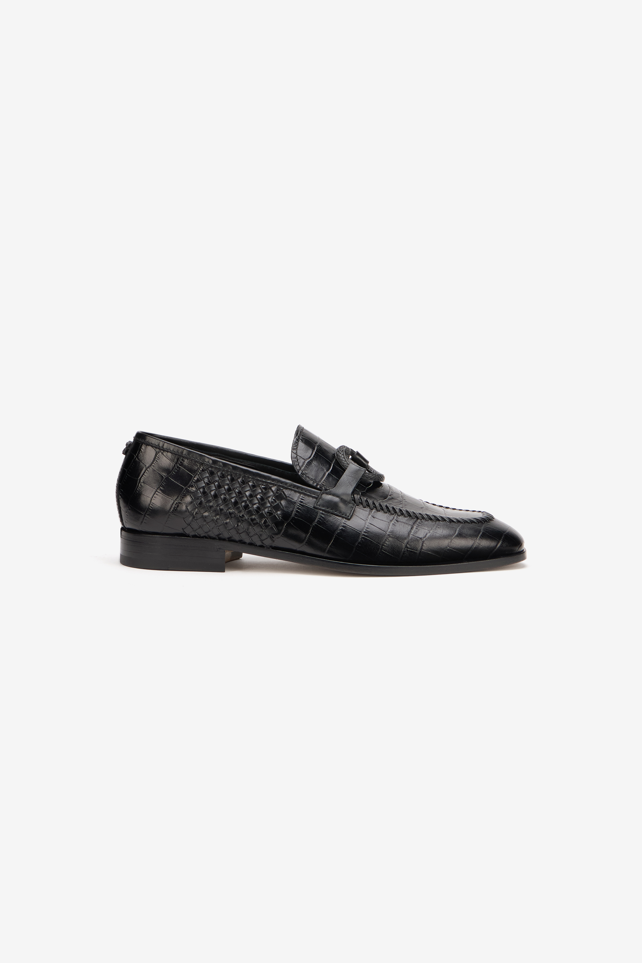 Roberto Cavalli Men's Black Leather Loafer - Loafers & Moccasins