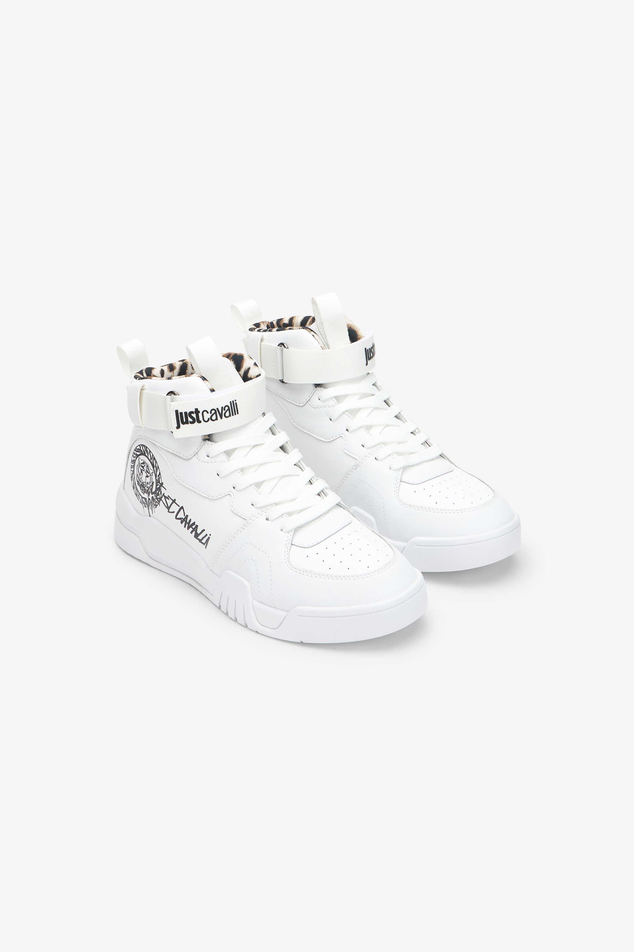 Roberto Cavalli White High Top Sneakers | Thumbnail 5 Roberto Cavalli White High Top Sneakers | Thumbnail 5