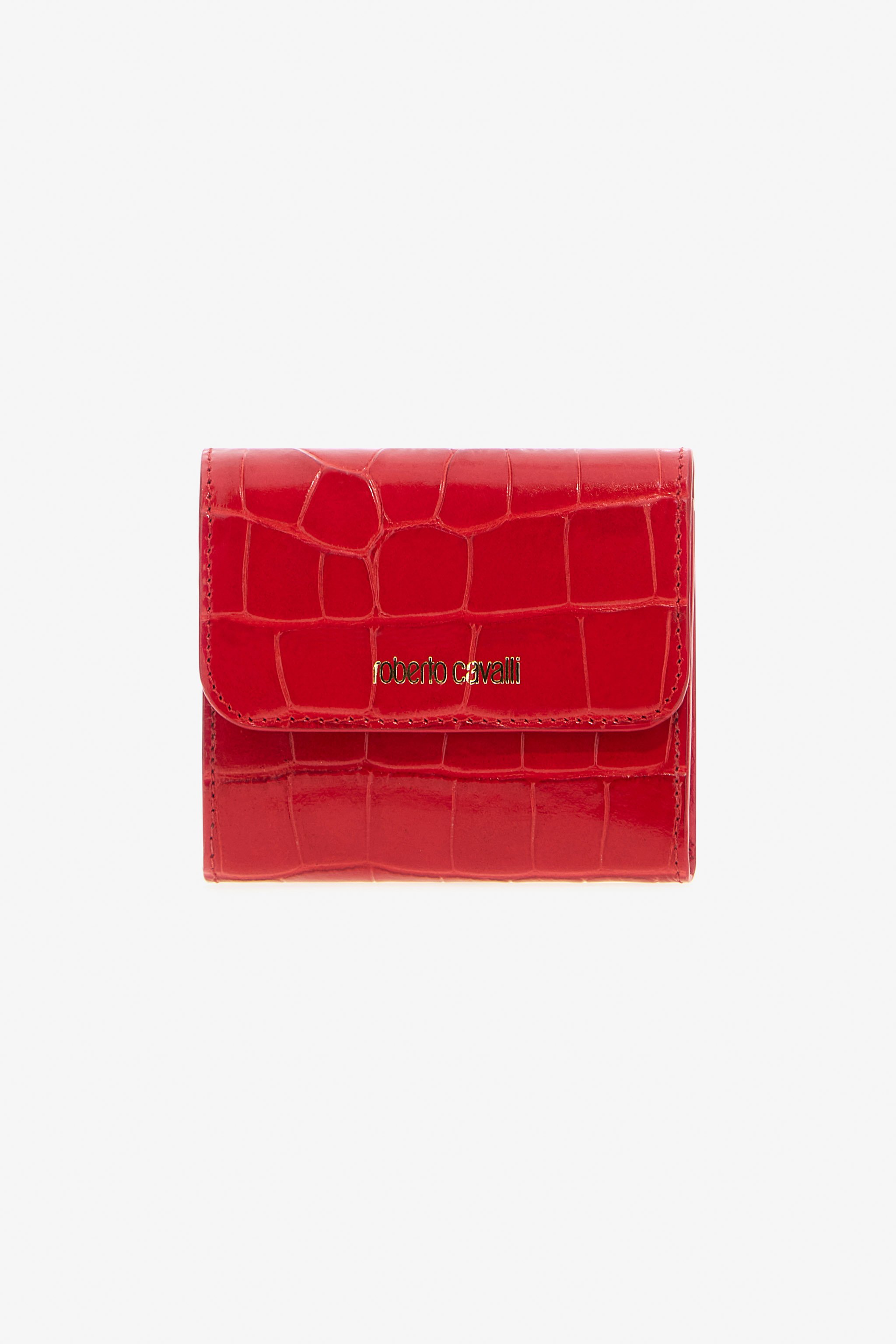 ROBERTO CAVALLI CROCODILE PRINT CARD CASE