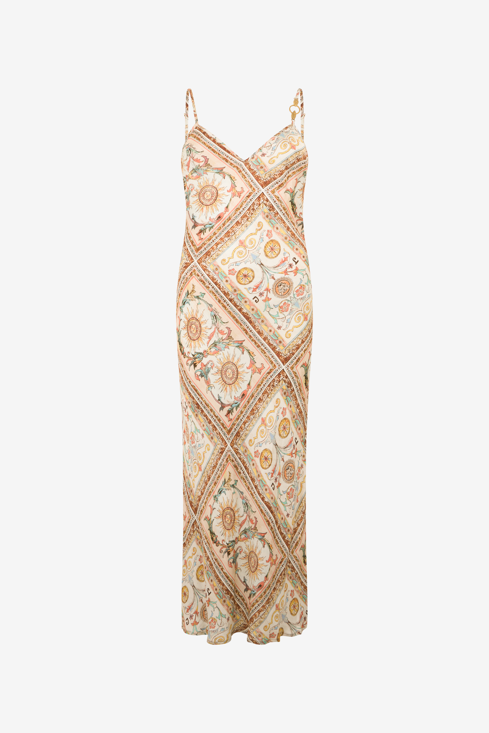 Roberto Cavalli Persian Tarot Print Slip Dress