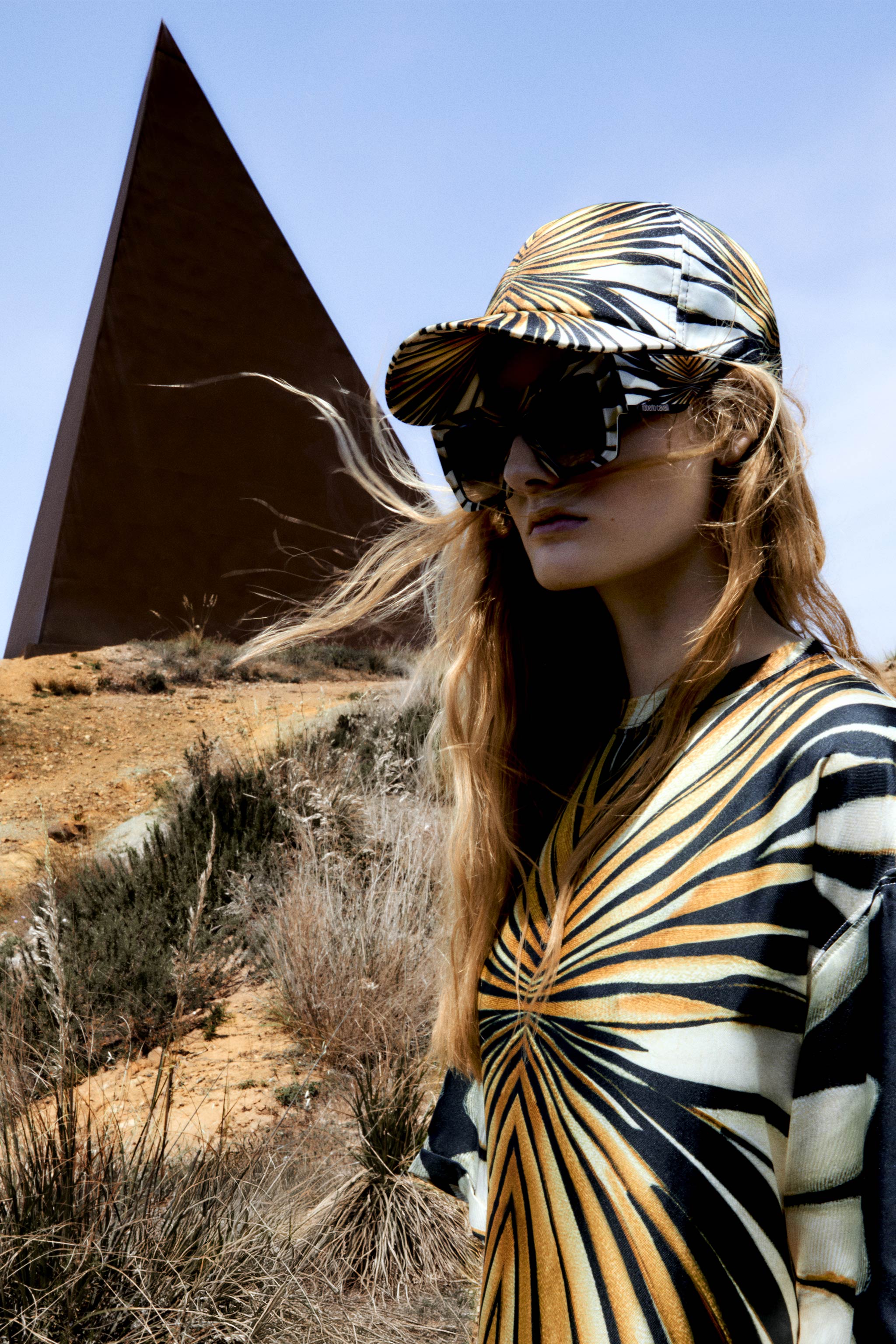 Shop Roberto Cavalli Ray Of Gold Baseball Cap