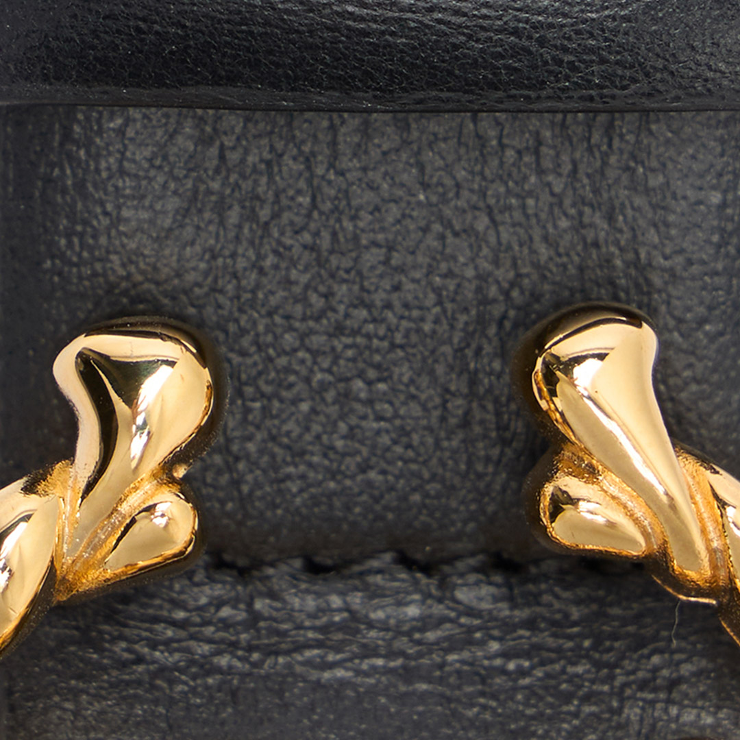 Shop Roberto Cavalli Leather Belt With Logo Buckle In Black