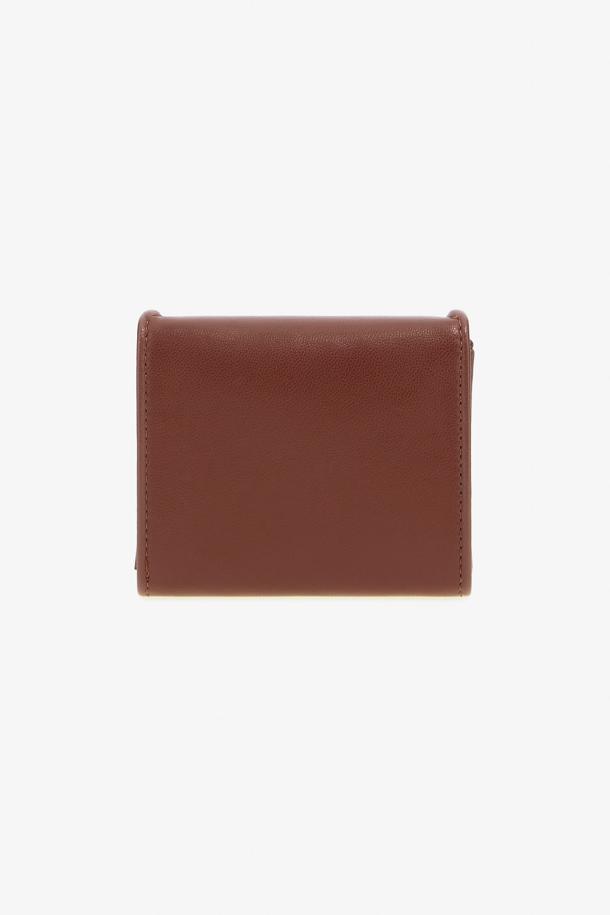 Roberto Cavalli Card Case With Fang Clasp In Brown