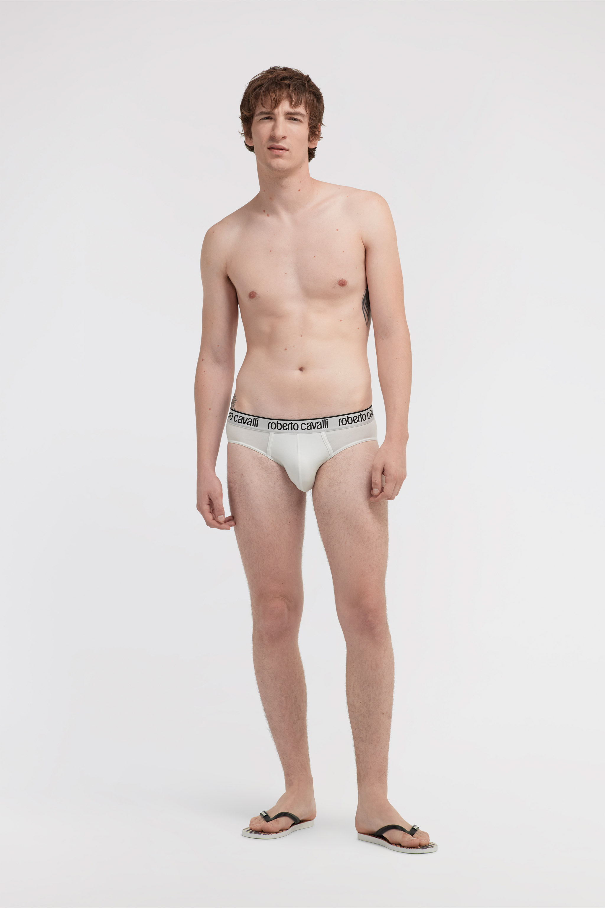 Roberto Cavalli Logo Briefs In White