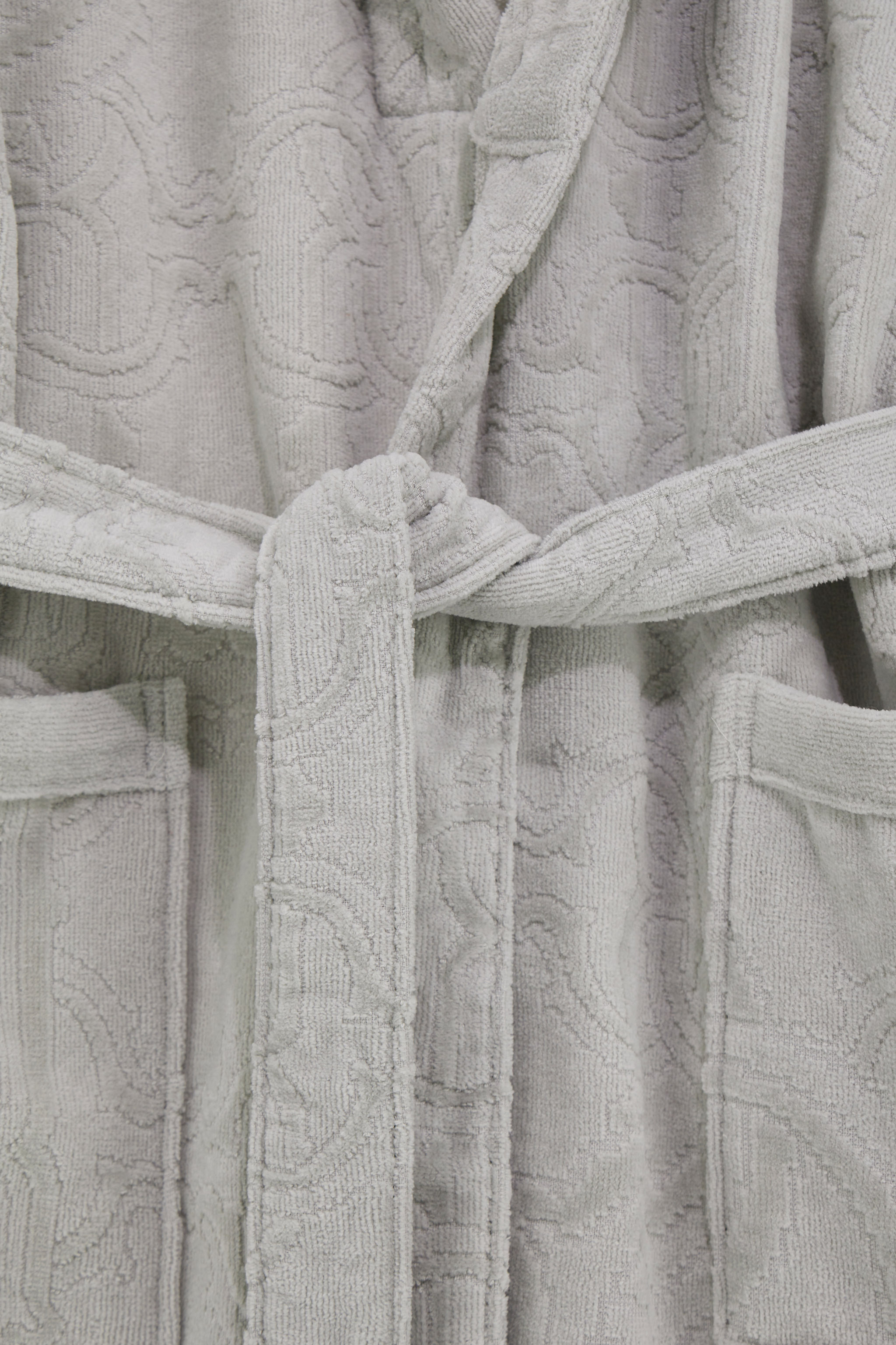  Roberto Cavalli Araldico Bathrobe -  Textiles Gray Xxl 
