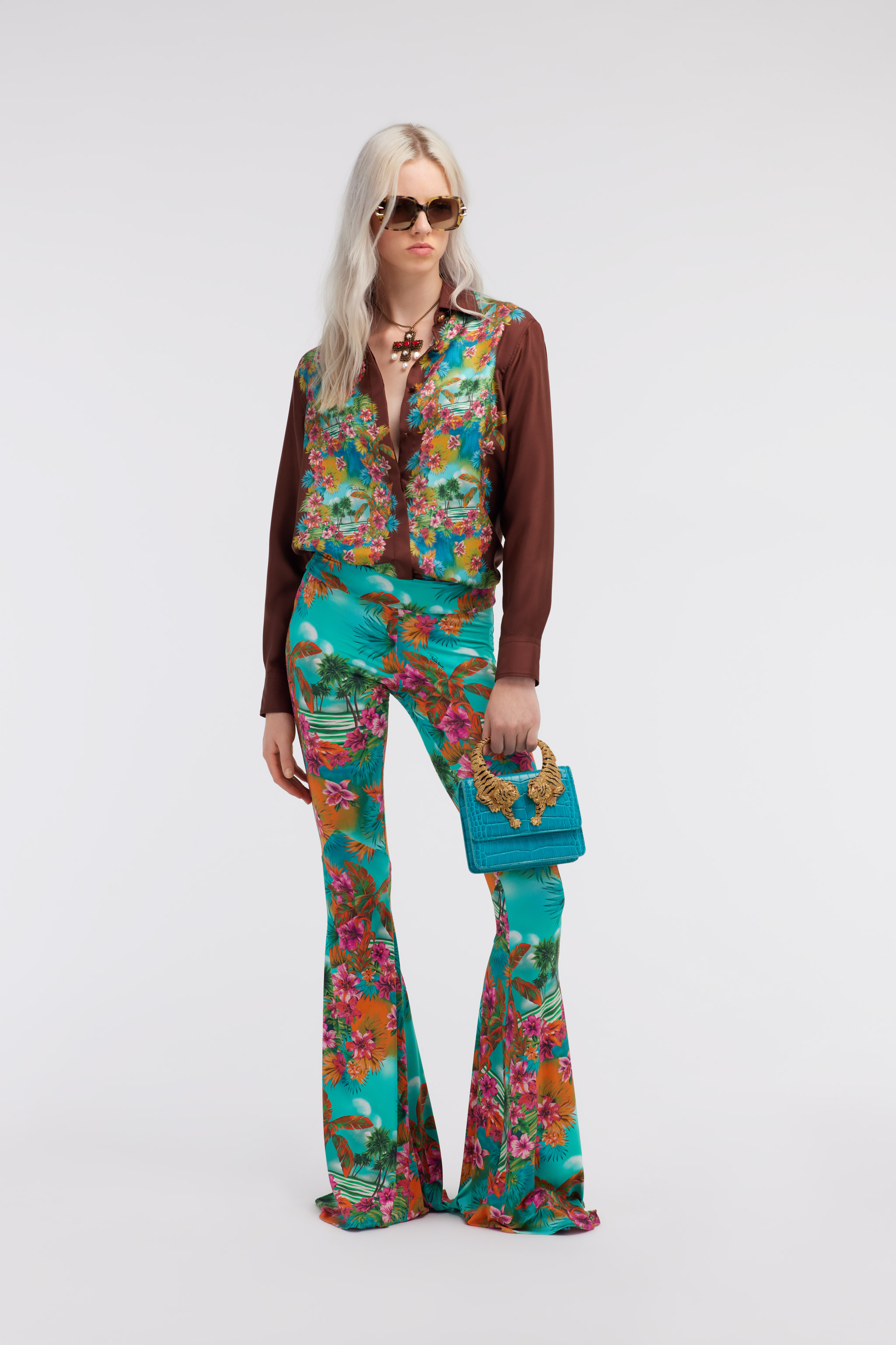 ROBERTO CAVALLI HAWAII SILK SHIRT