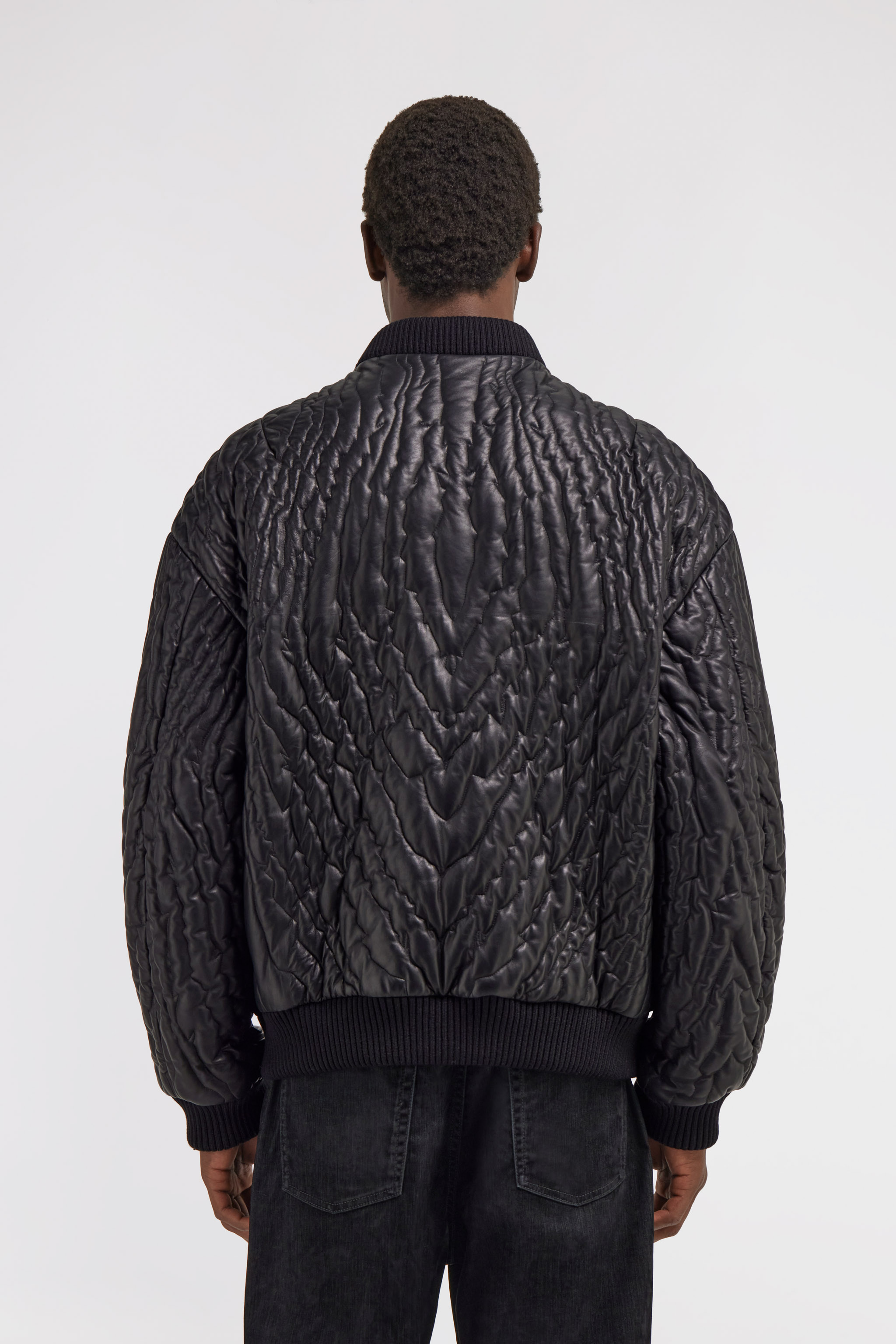 Shop Roberto Cavalli Gesteppte Bomberjacke In Black