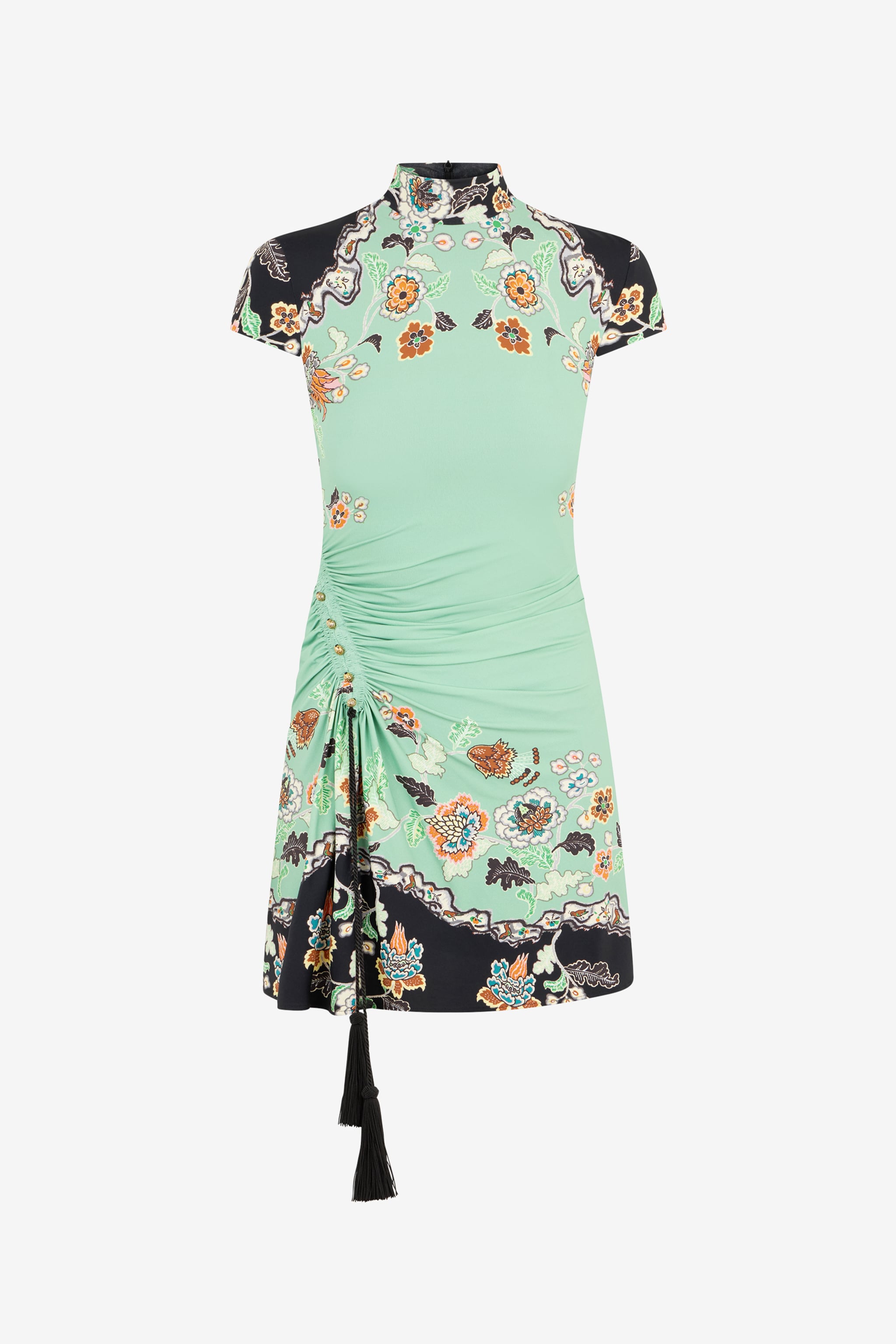 Roberto Cavalli Kimono Print Mini Dress
