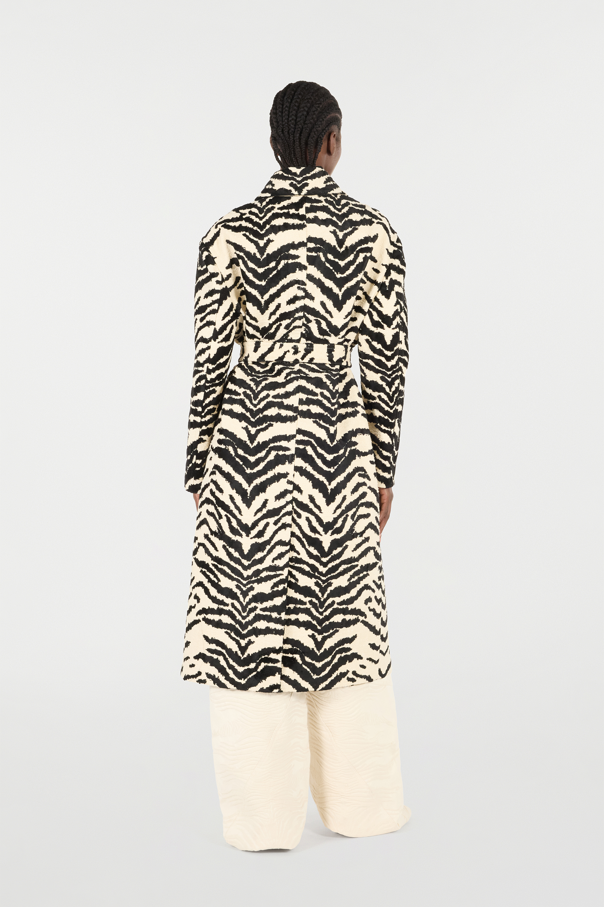 Roberto Cavalli Mantel Mit Print In Bianco/nero