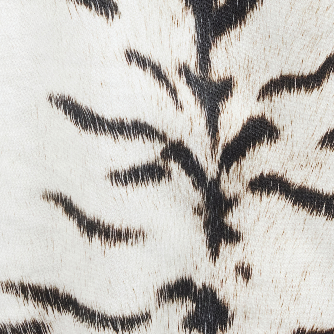  Roberto Cavalli Man Sports Pants With White Tigresse Ogat X Roberto Cavalli Print - Male  Black/white L 