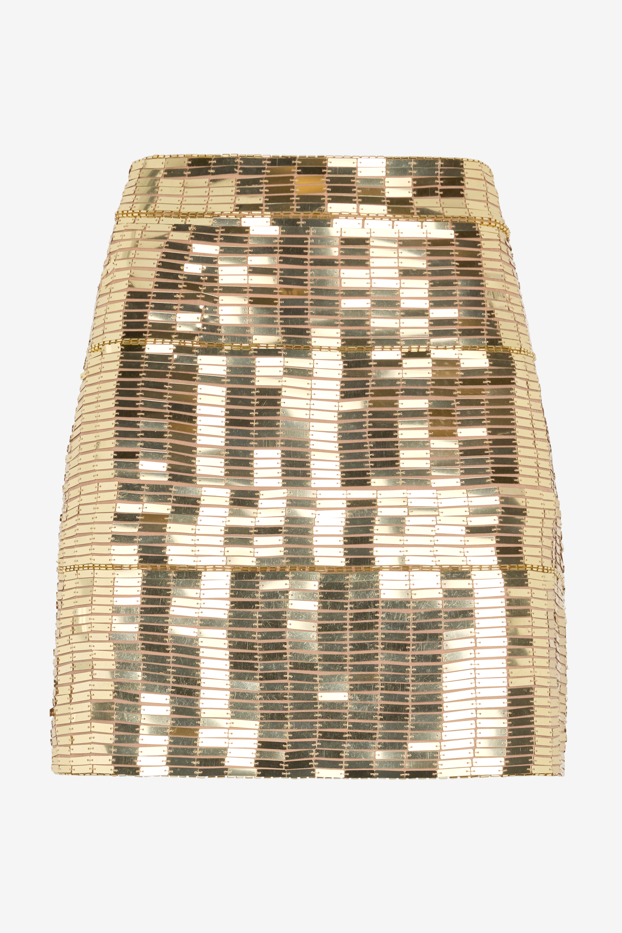 Roberto Cavalli Sequin-embellished Mini Skirt In Gold