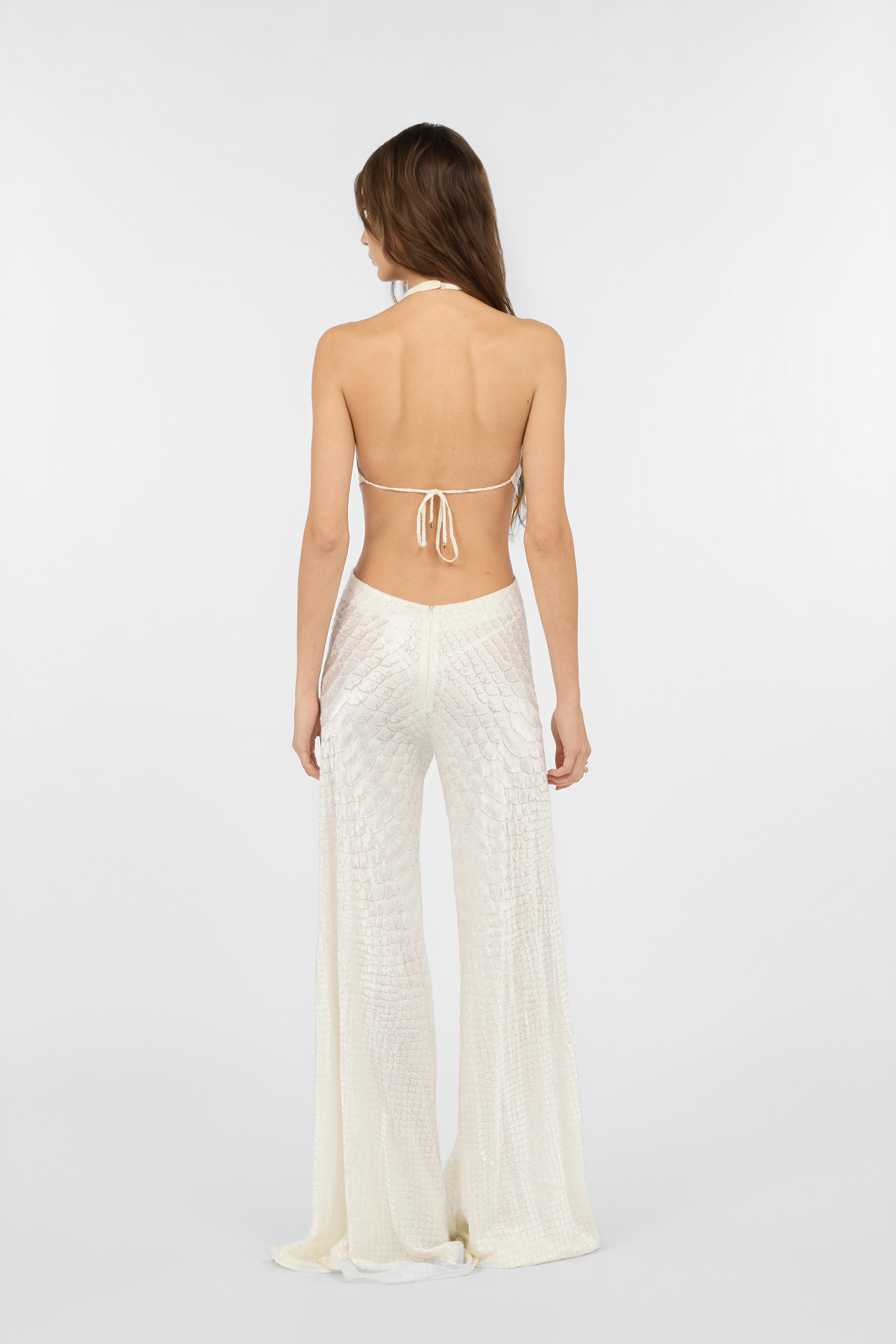  Roberto Cavalli White Jumpsuit With Serpentine Print And Cut-out Detailing - Female Jumpsuits White 46 