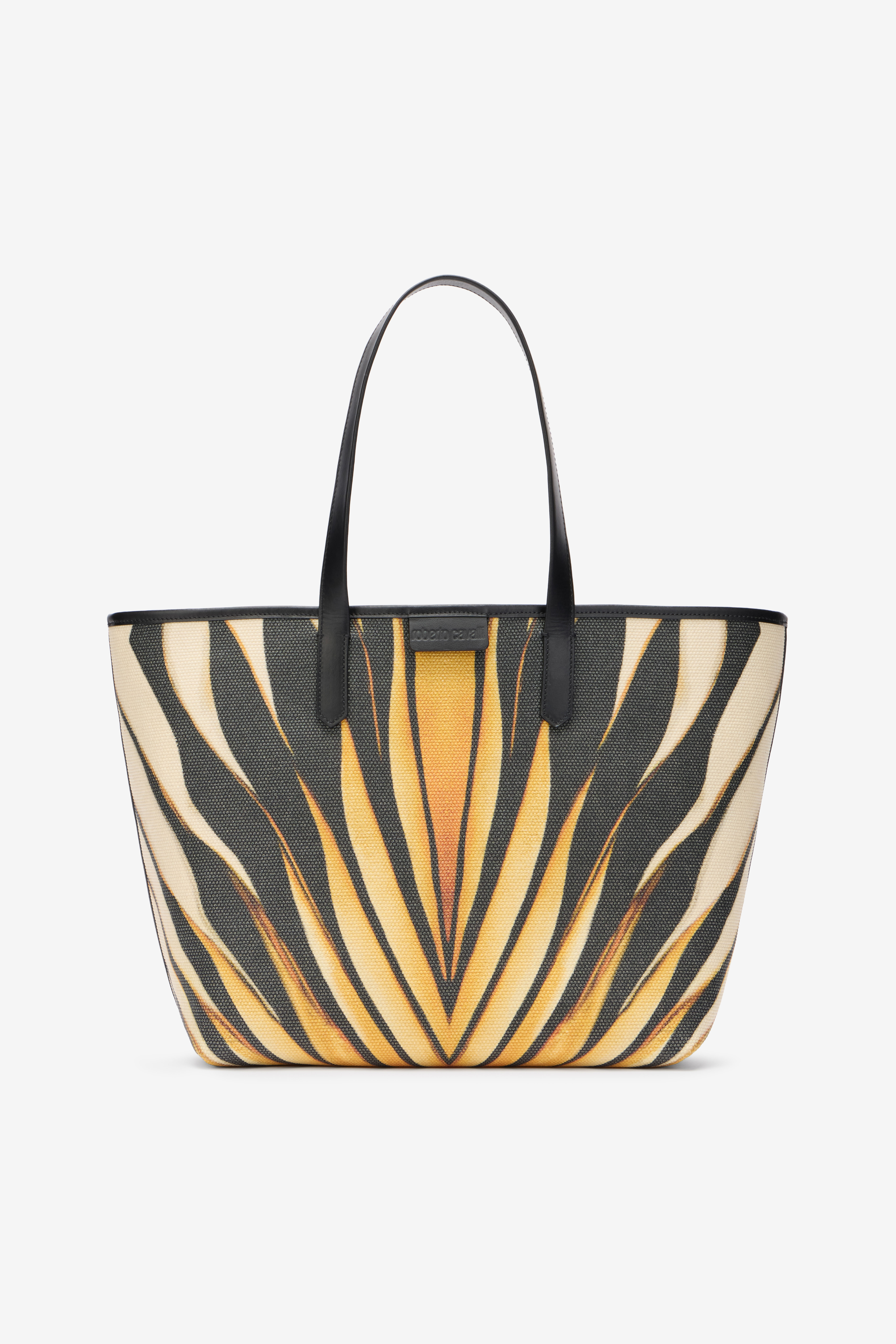 Roberto Cavalli Women's Gold Ray Of Print Shopping Bag
