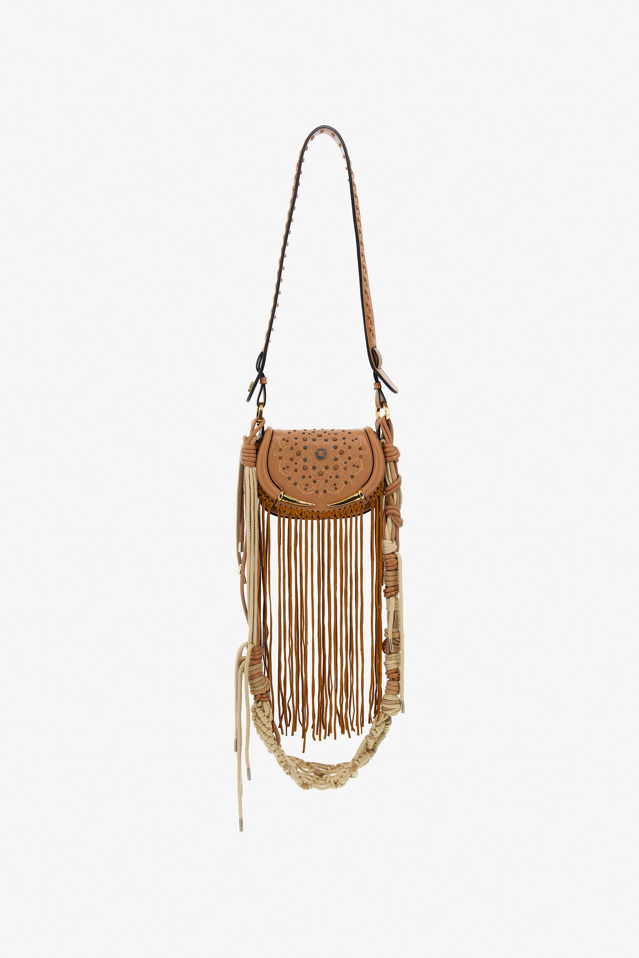 Fringe Fang Bag in Brown for Women | Roberto Cavalli®