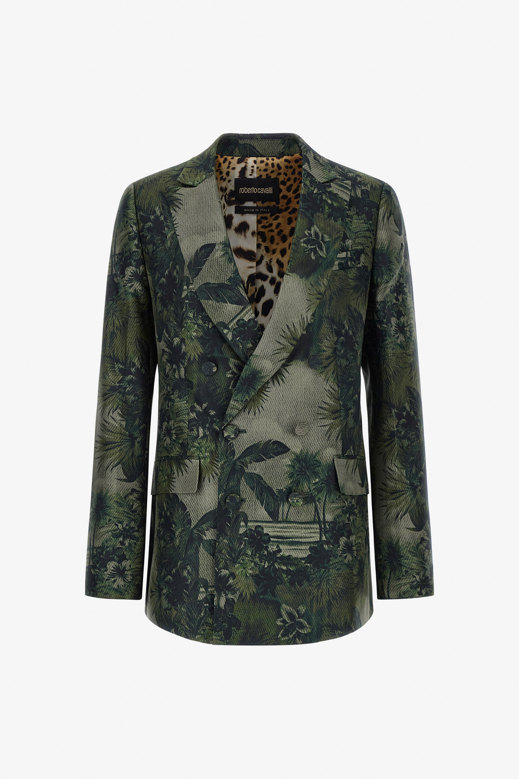 ROBERTO CAVALLI HAWAII GREEN PRINT BLAZER
