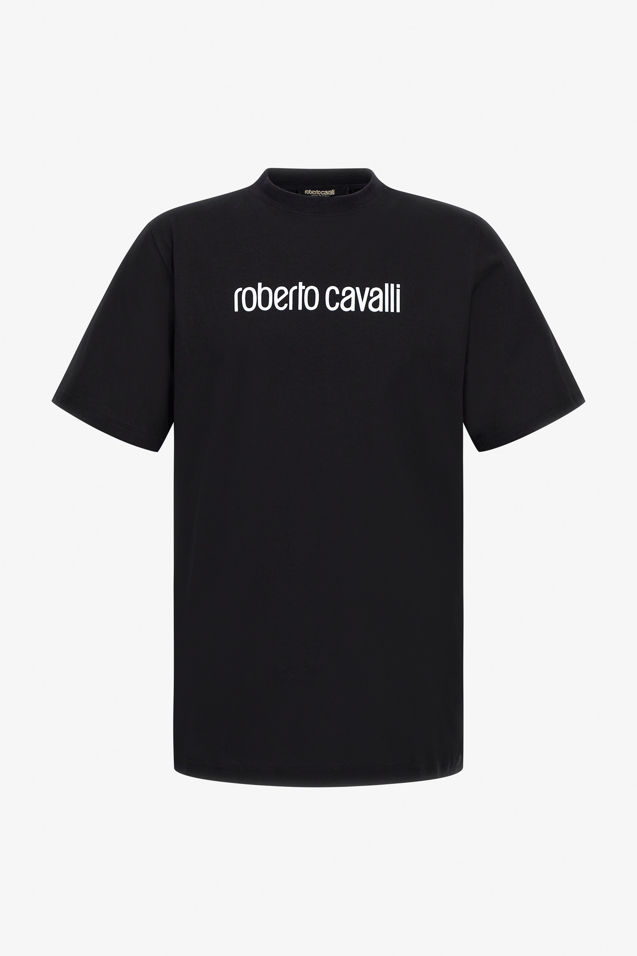 T-shirt with Logo | BLACK | Men | Roberto Cavalli MS