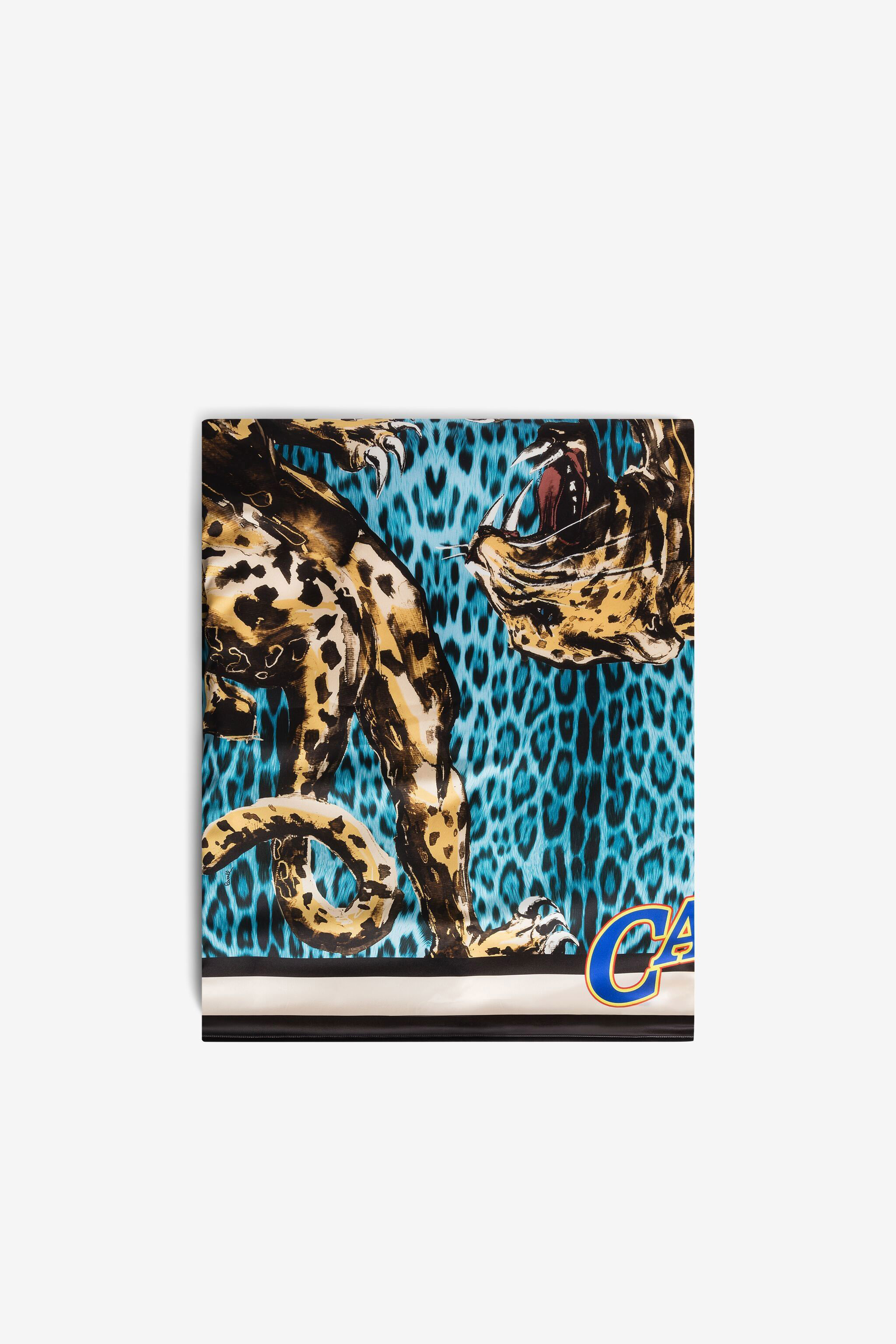 Strandtuch mit Jaguar-Print | BLU | Herren | Roberto Cavalli LI