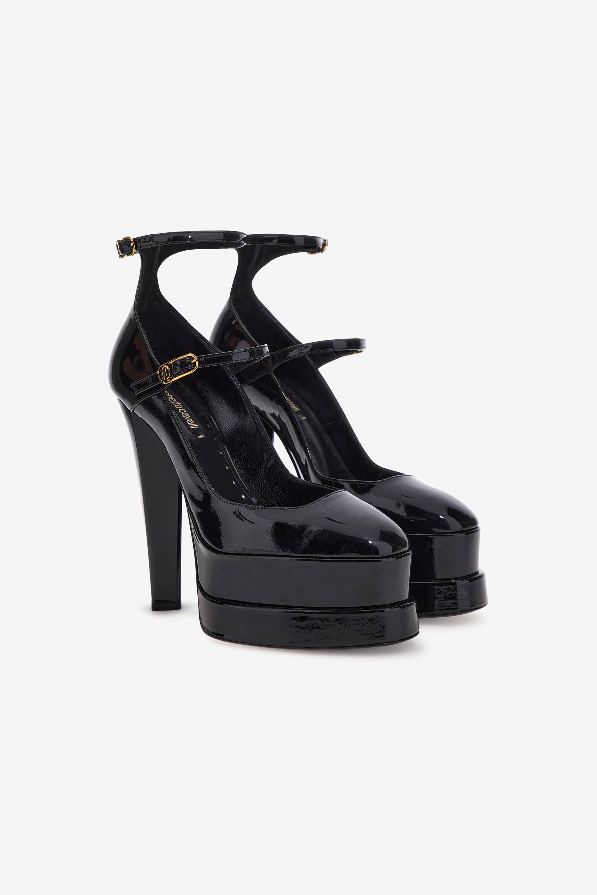 Platform sandals with straps | NERO 191101 | Women | Roberto Cavalli FR