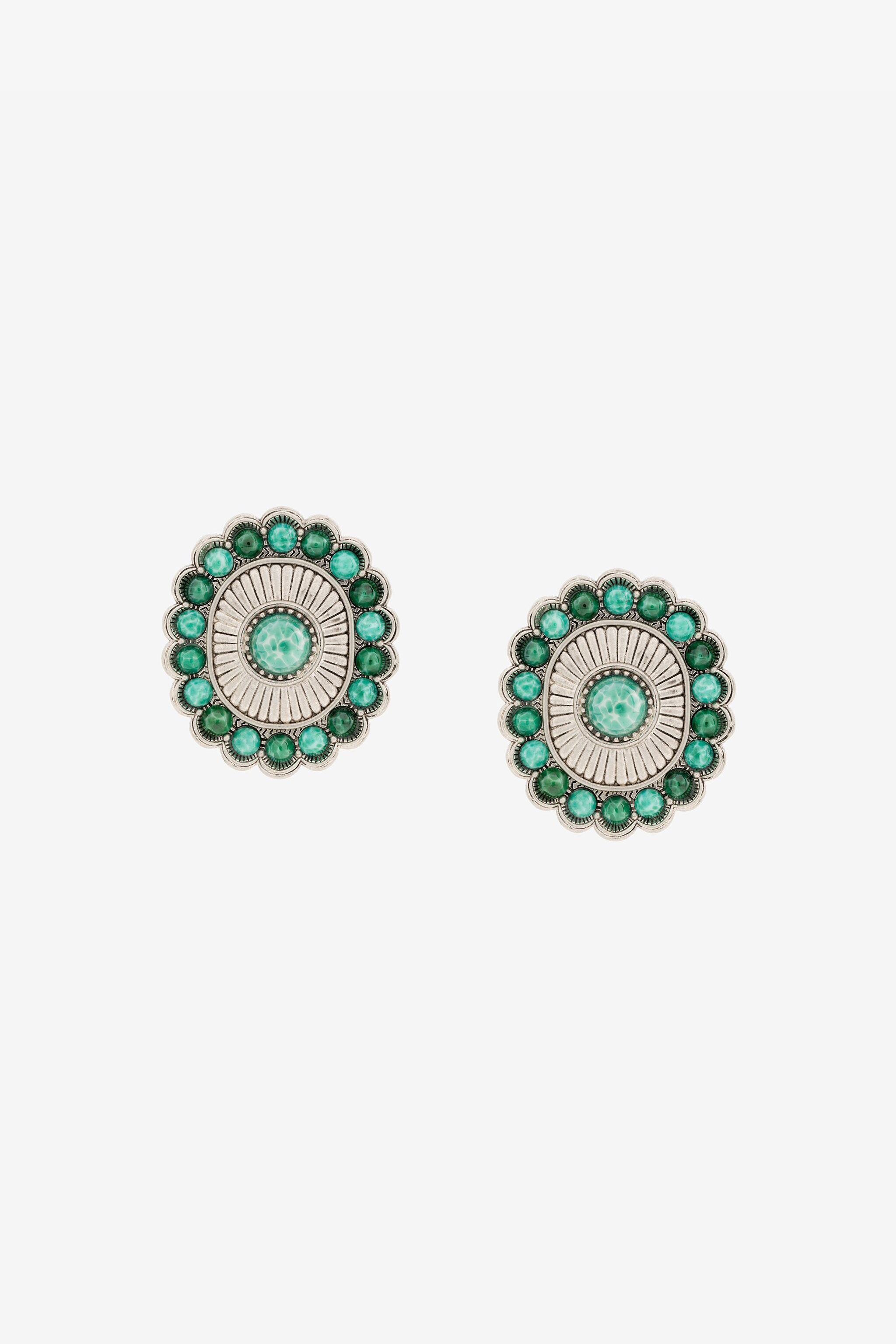Gemstone-Embellished Earrings | ARGENTO/TURCHESE | Women | Roberto ...